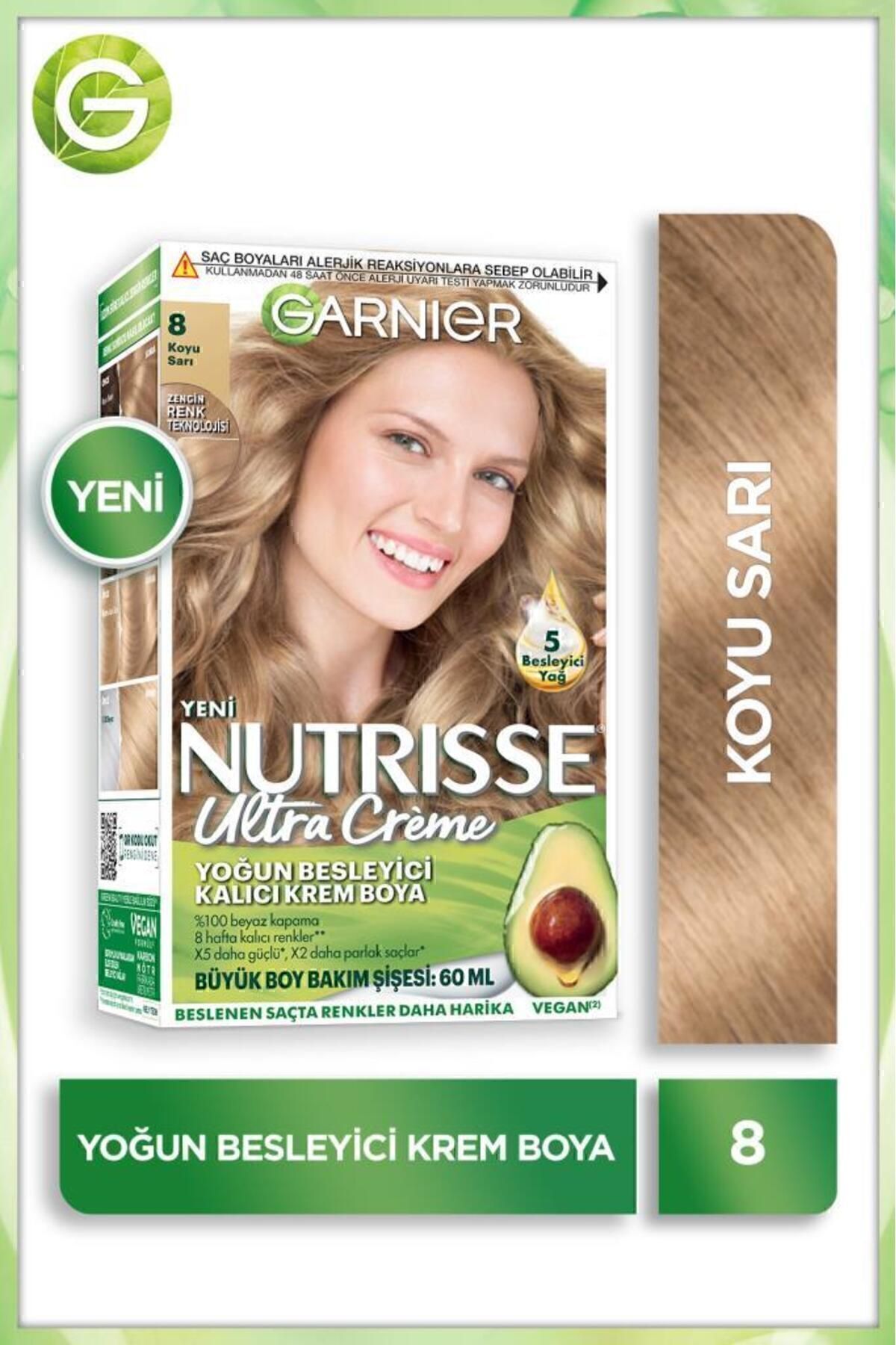 Garnier Nutrisse Yoğun Besleyici Saç Boyası 8-