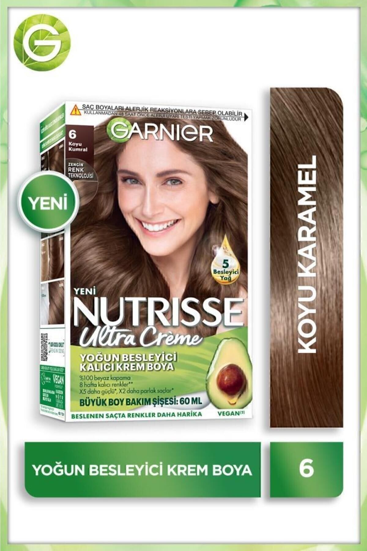 Garnier Nutrisse Yoğun Besleyici Saç Boyası 6-