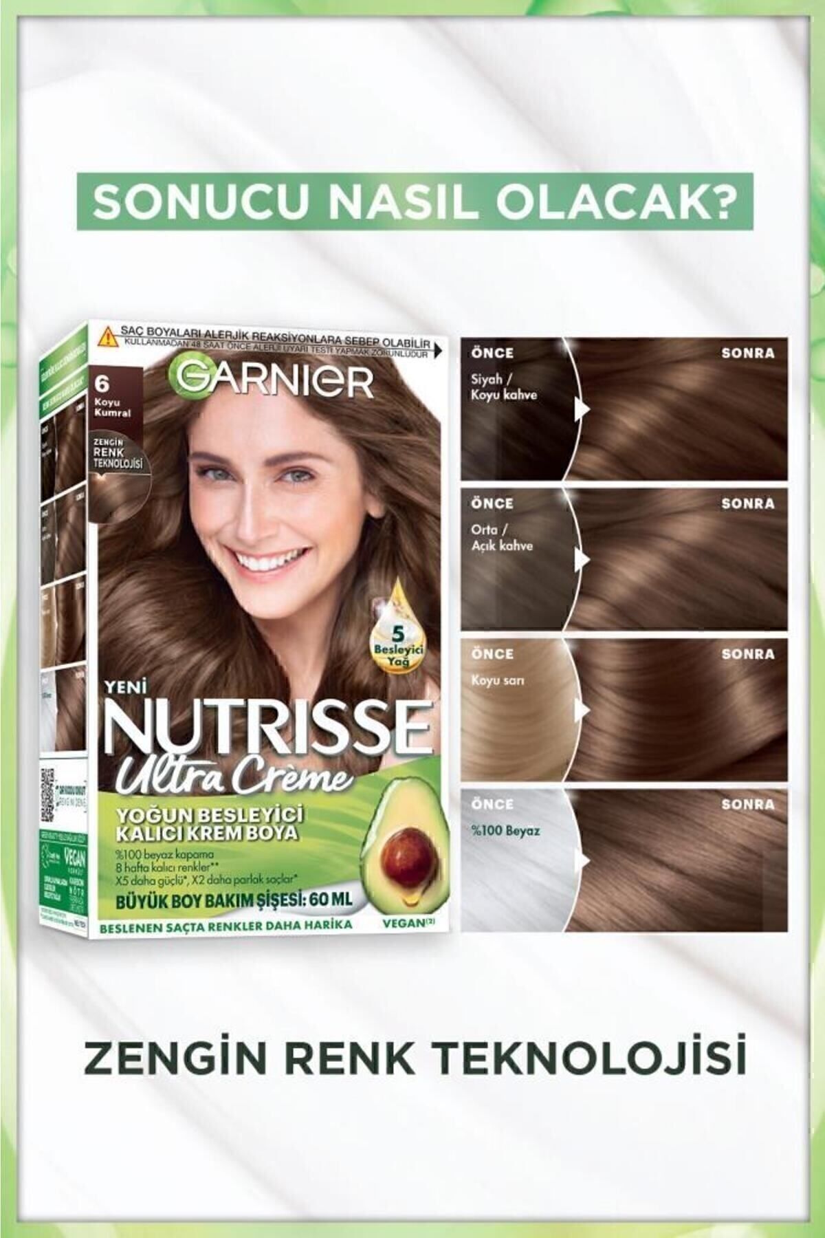 Garnier Nutrisse Yoğun Besleyici Saç Boyası 6-