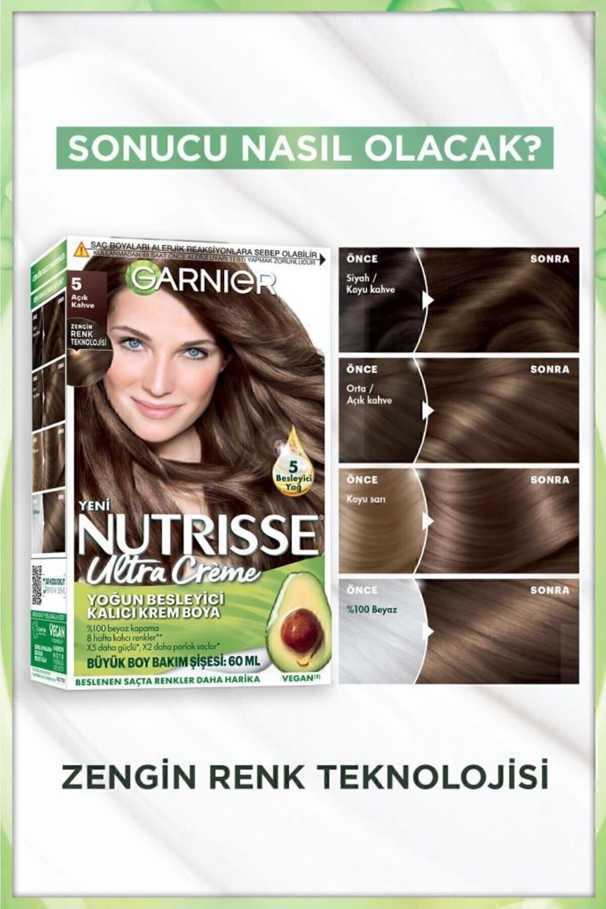Garnier Nutrisse Yoğun Besleyici Saç Boyası 5-