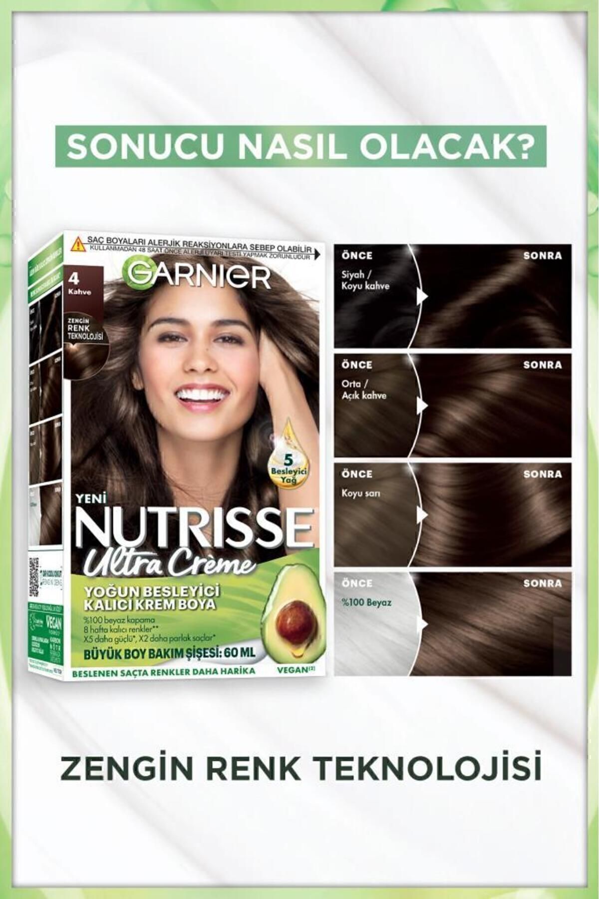 Garnier Nutrisse Yoğun Besleyici Saç Boyası 4-
