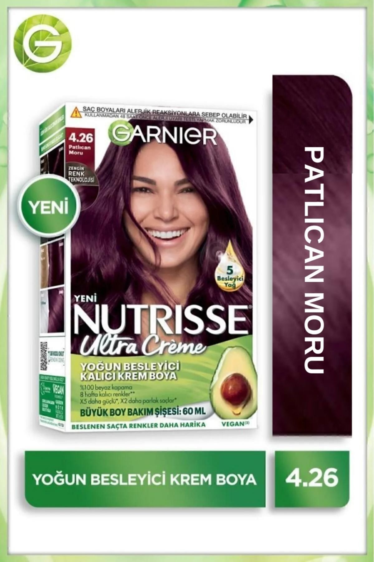 Garnier Nutrisse Yoğun Besleyici Saç Boyası 4.26-