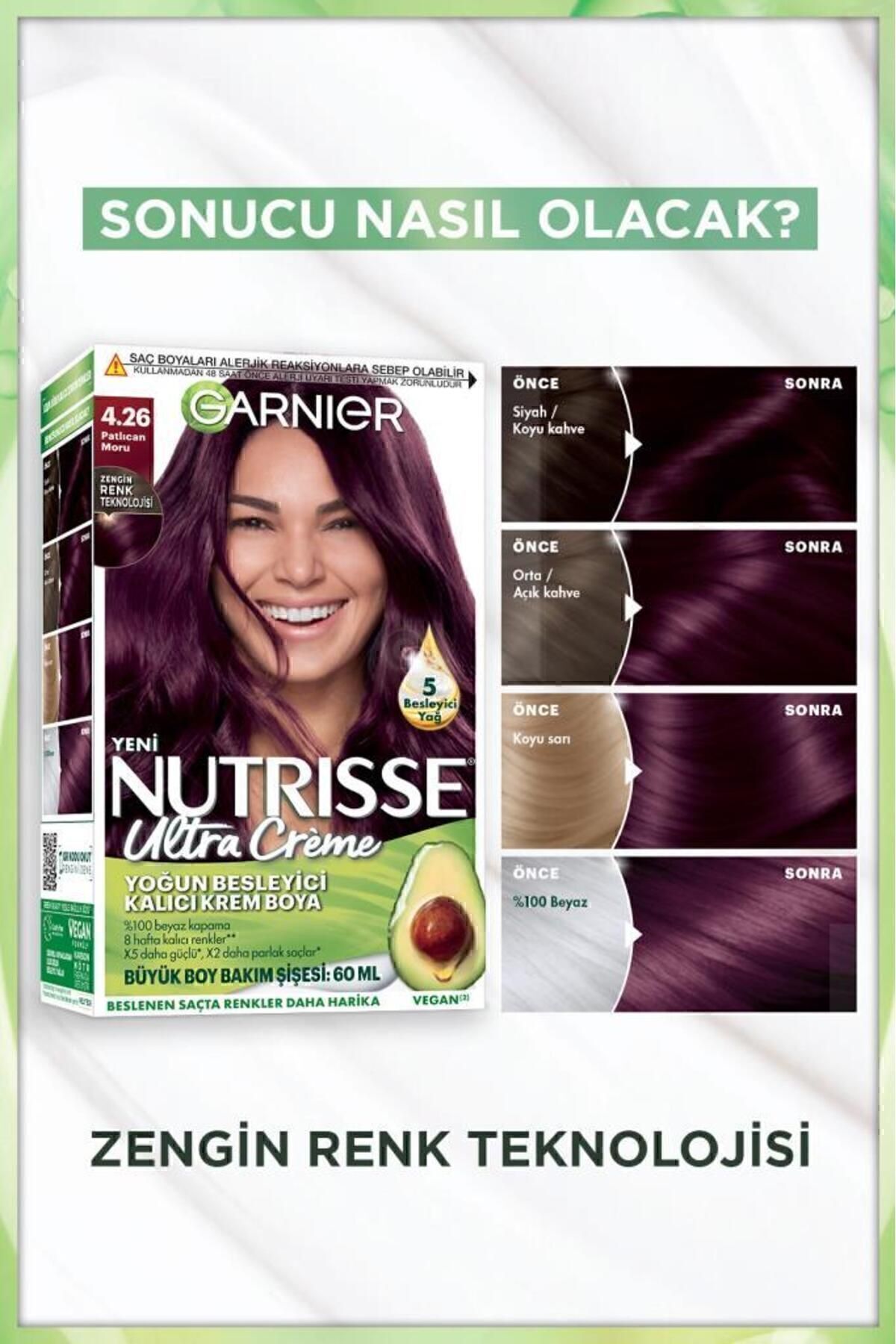 Garnier Nutrisse Yoğun Besleyici Saç Boyası 4.26-
