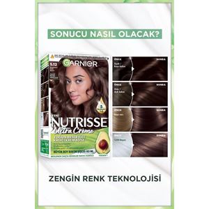 Garnier Nutrisse Yoğun Besleyici Saç Boyası 5.12-