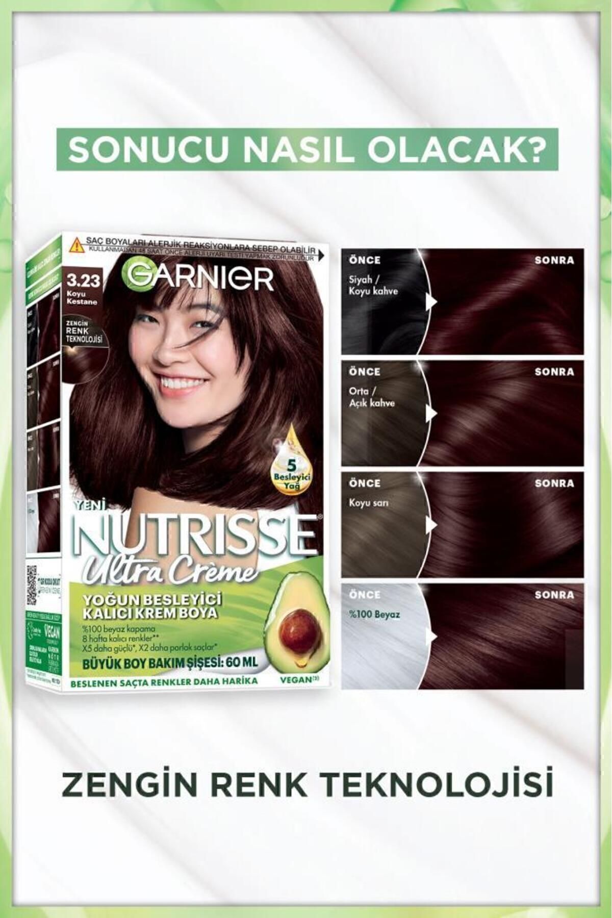 Garnier Nutrisse Yoğun Besleyici Saç Boyası 3.23-
