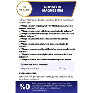 NUTRAXİN MAGNESİUM CİTRATE - MAGNEZYUM TAKVİYESİ 2-