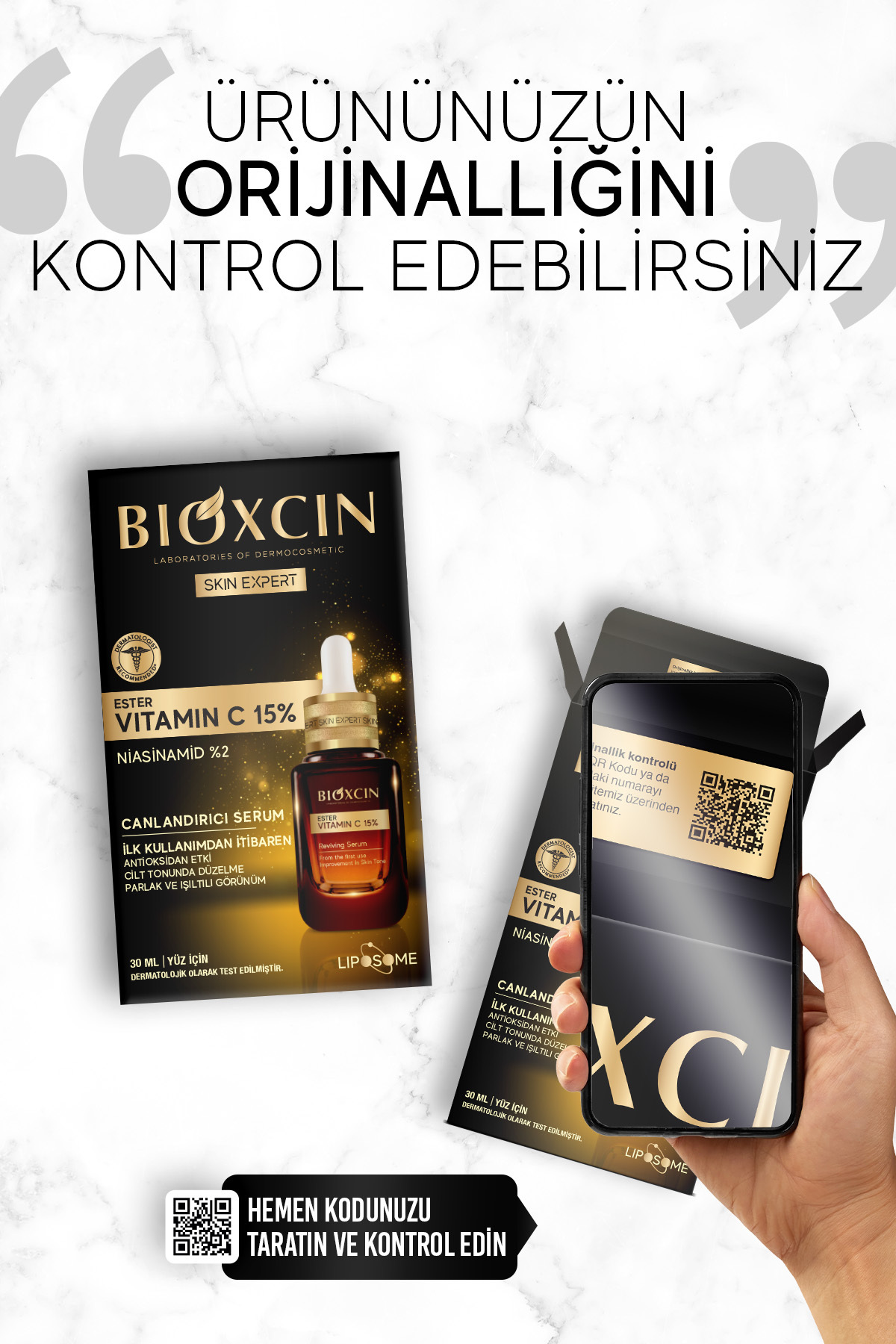 BİOXCİN ESTER C VİTAMİNİ SERUM %15 & NİASİNA SERUM-