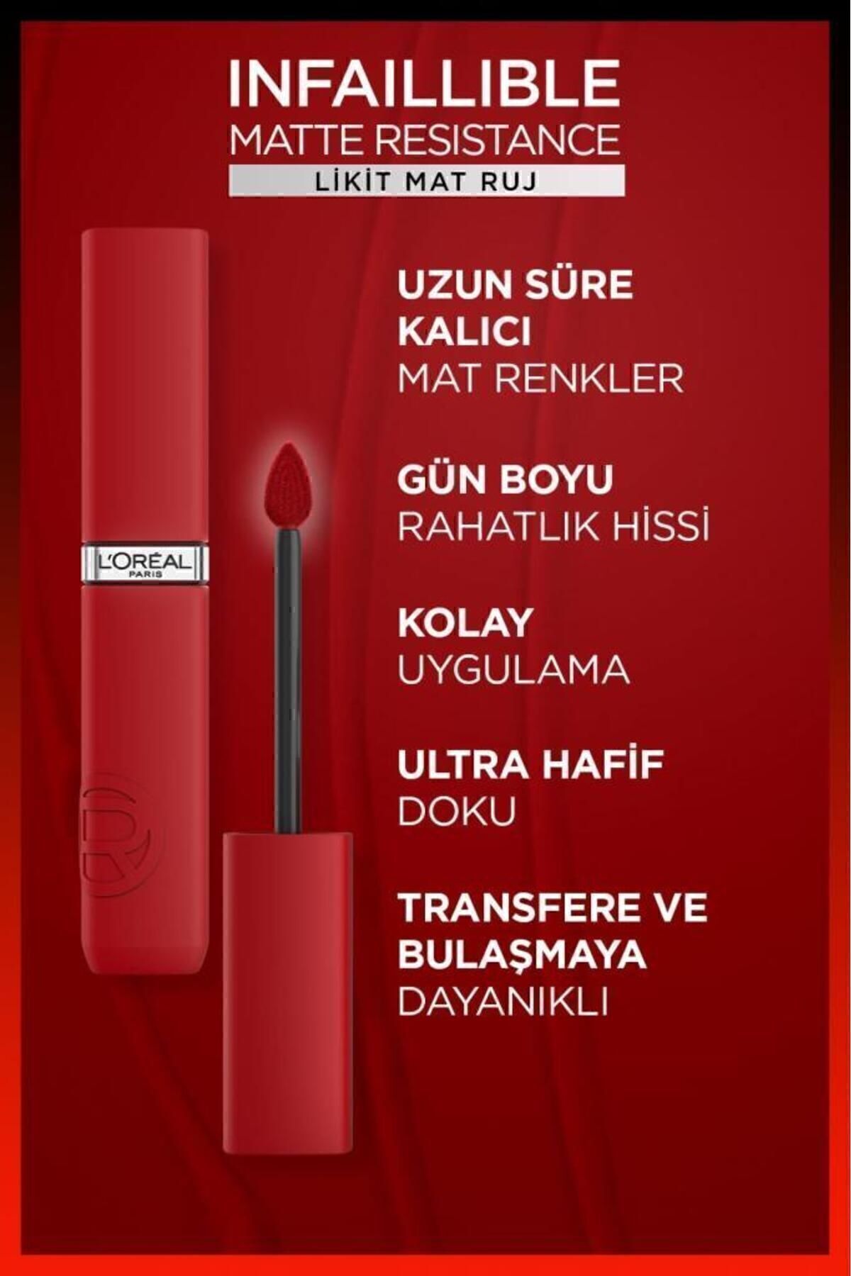 LOreal Paris Infaillible Resistance Likit Mat5 RUJ-