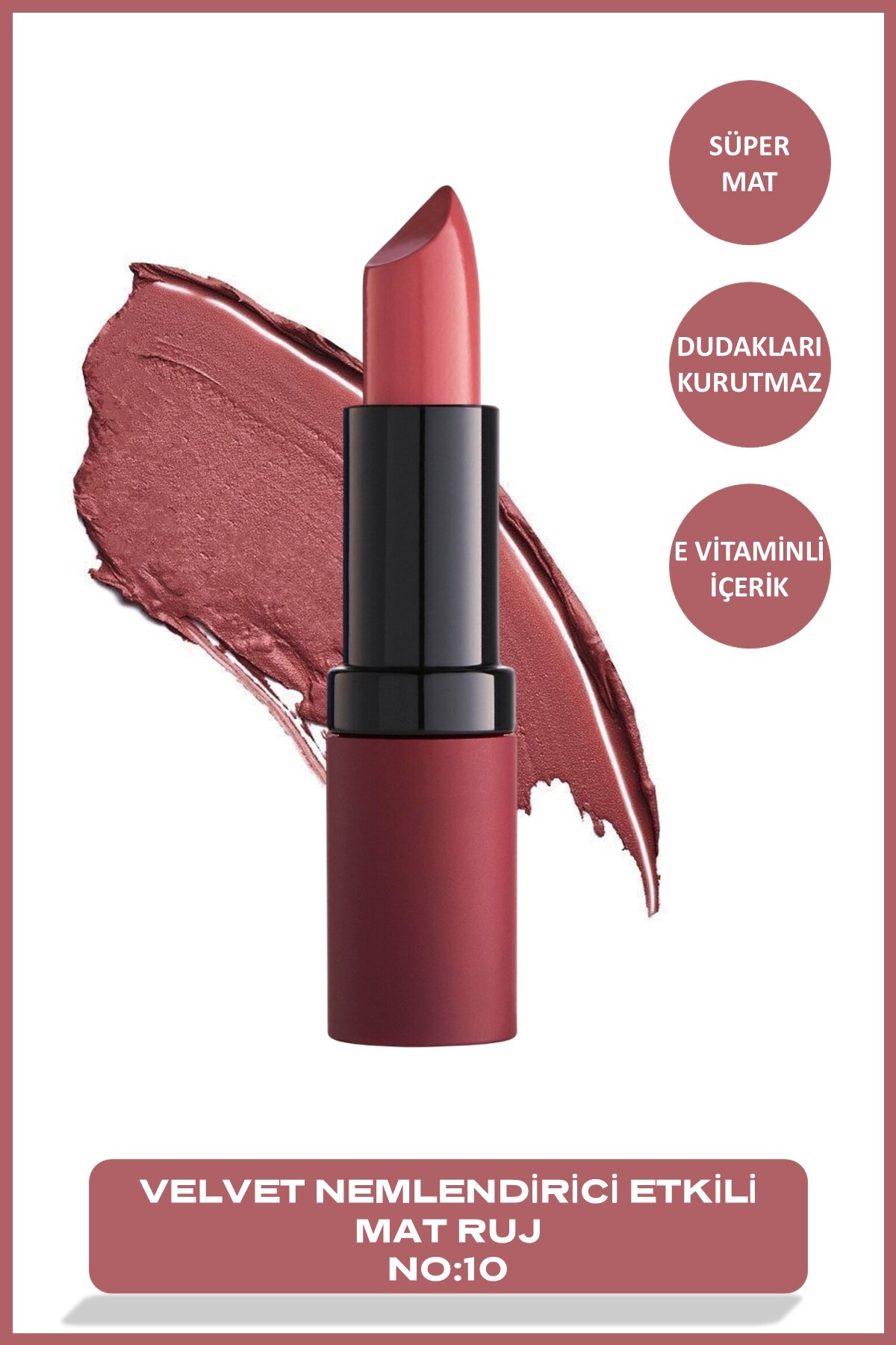 GOLDEN ROSE   VELVET MATTE LIPSTICK NO.10-