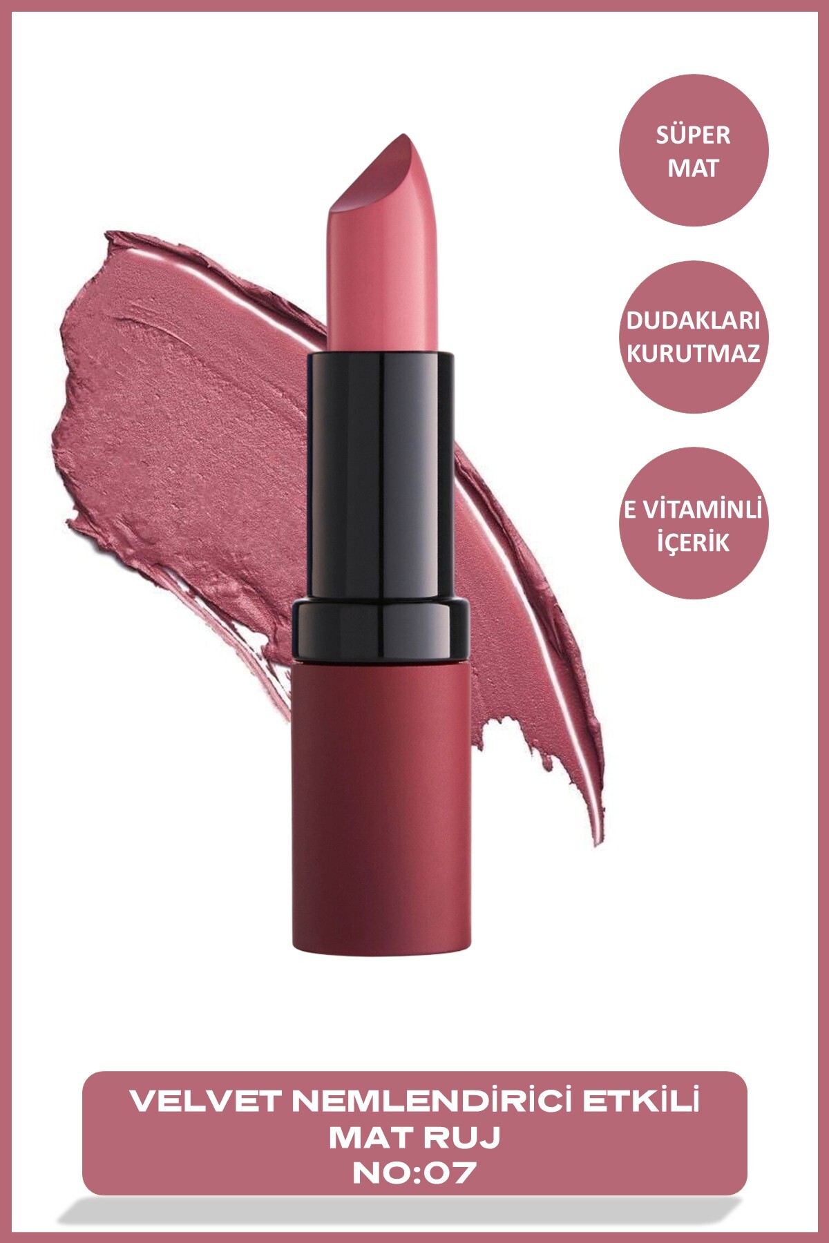 GOLDEN ROSE  VELVET MATTE LIPSTICK NO.7-