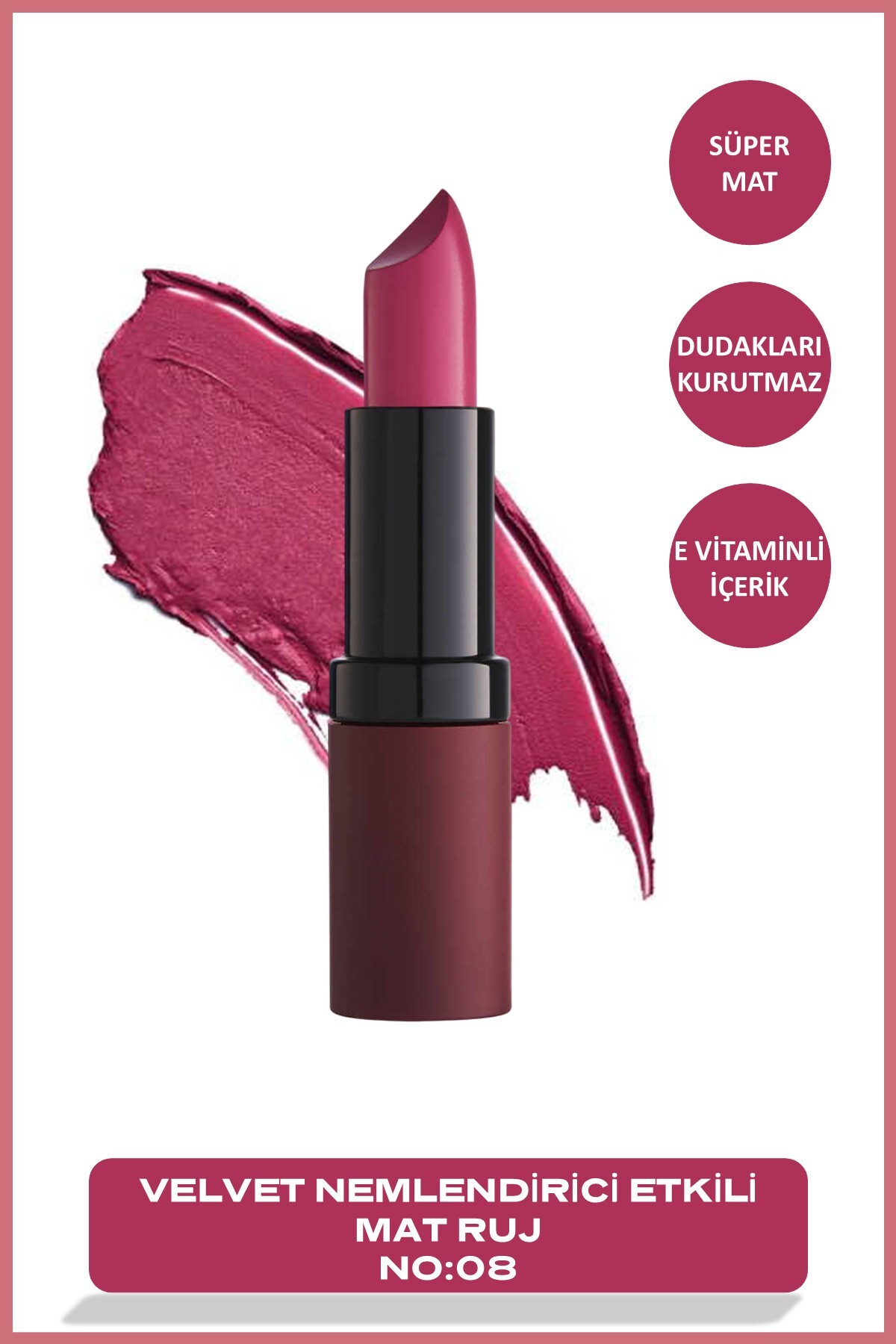 GOLDEN ROSE  VELVET MATTE LIPSTICK NO.8-