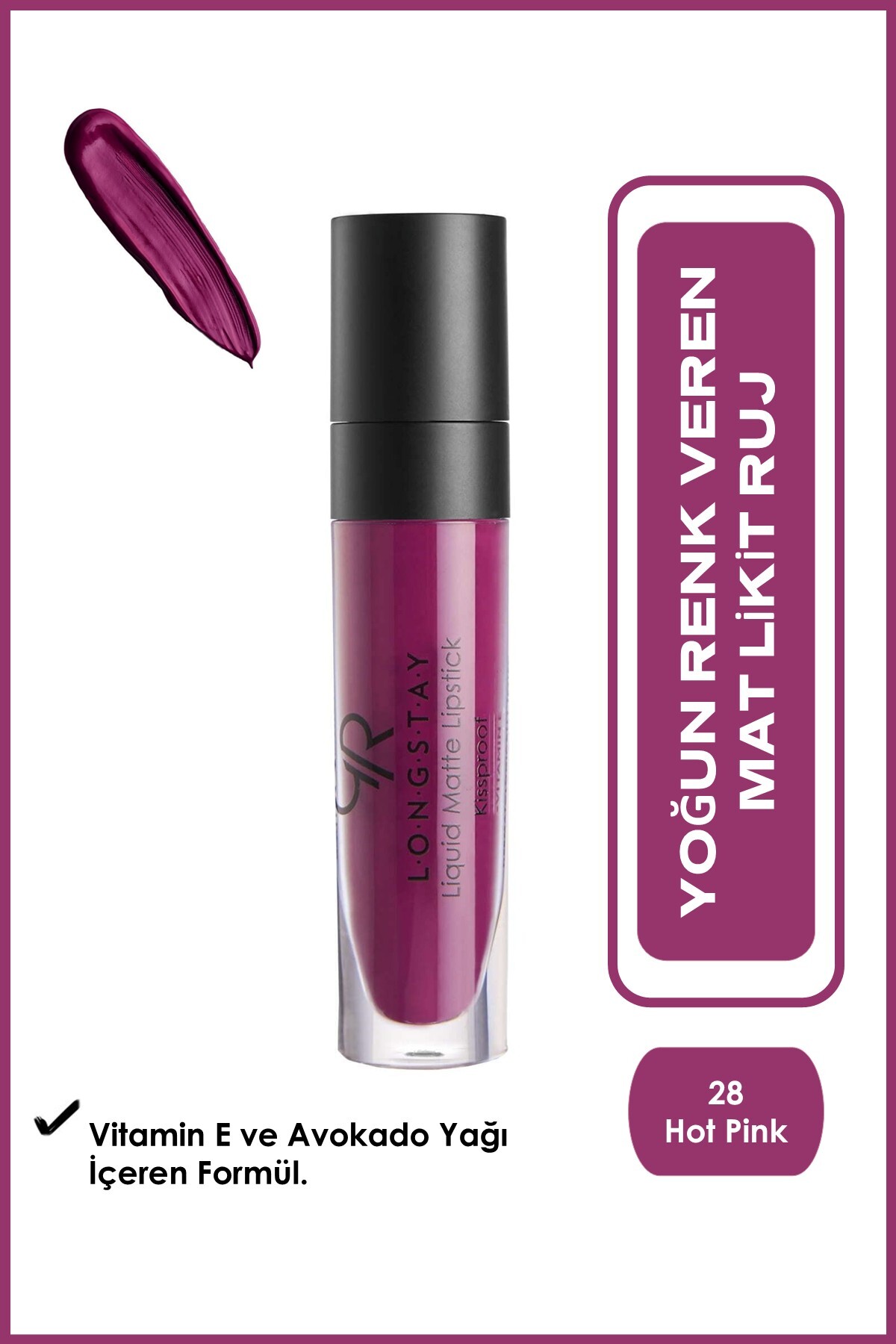 GOLDEN ROSE  LONGSTAY LIGUID MATTE LİPSTİCK 28-