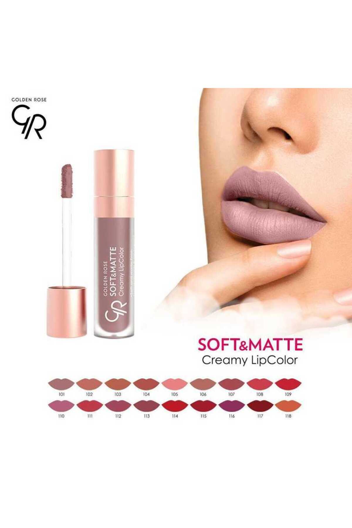 GOLDEN ROSE  SOFT & MATTE CREAMY LIPCOLOR 101-