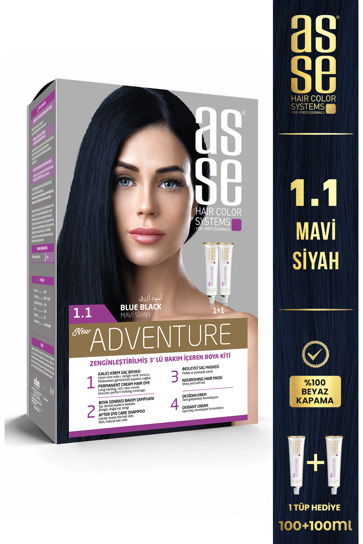 ASSE ADVENTURE SET BOYA NO:1.1 MAVİ SİYAH-