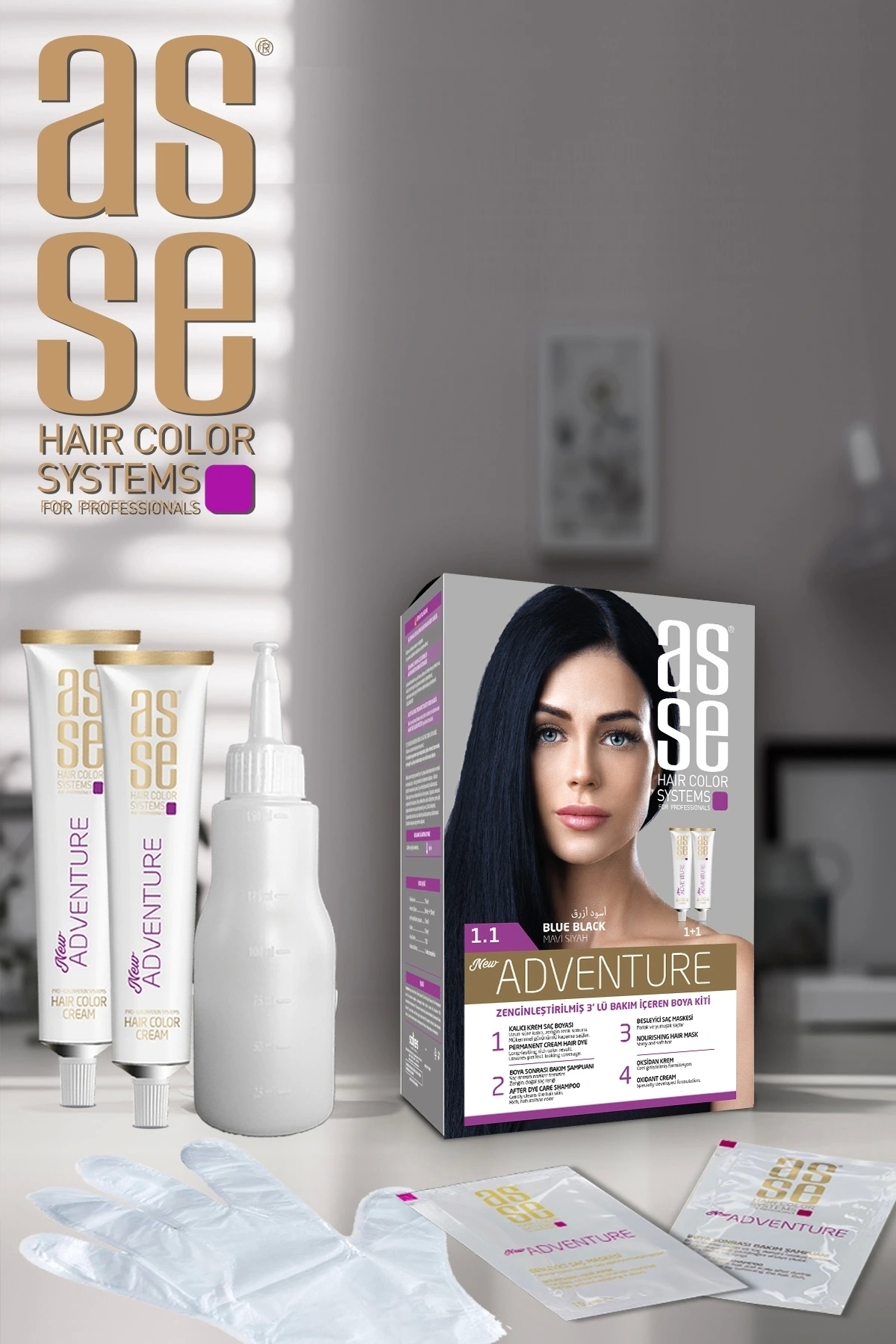 ASSE ADVENTURE SET BOYA NO:1.1 MAVİ SİYAH-