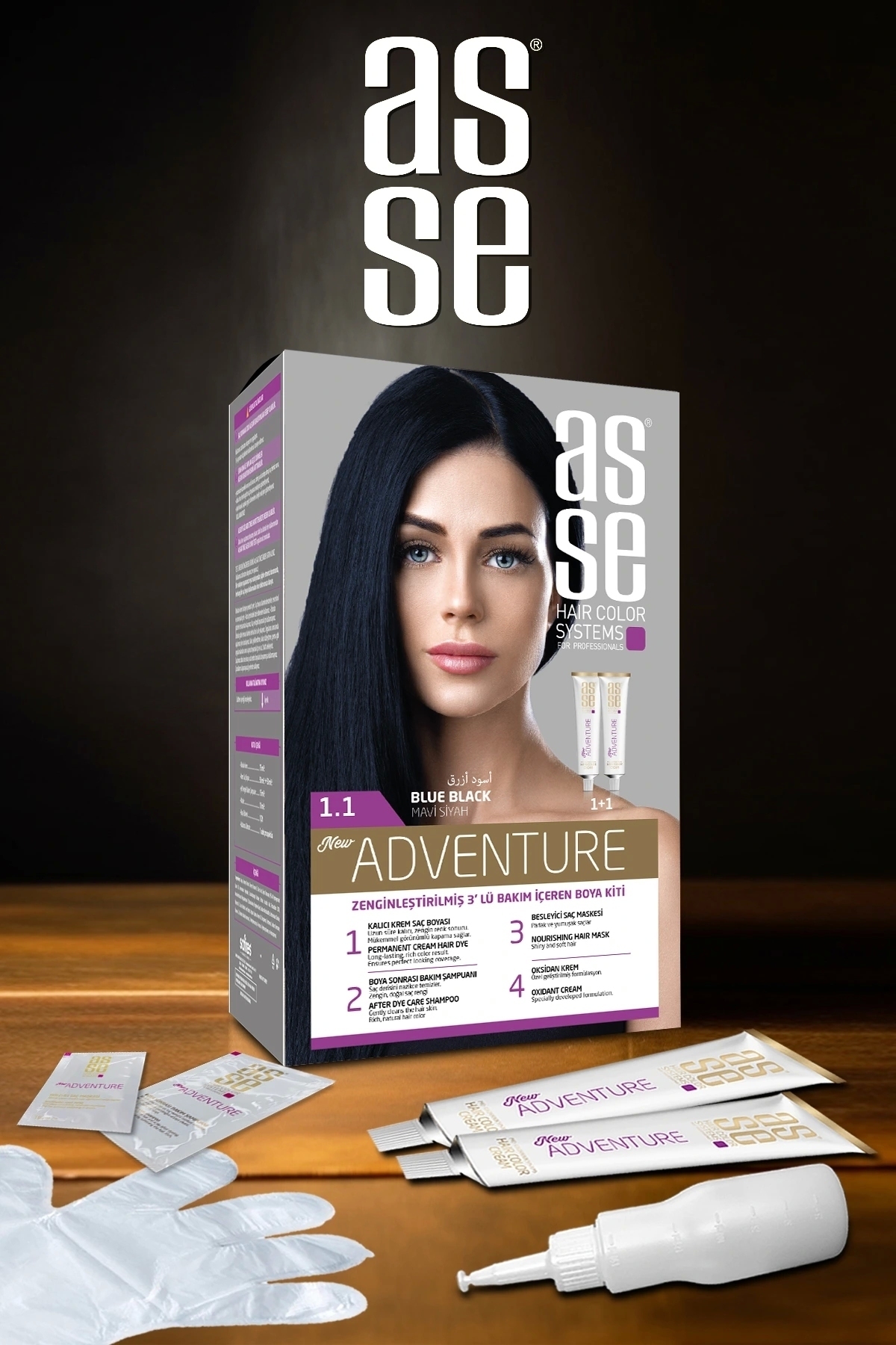 ASSE ADVENTURE SET BOYA NO:1.1 MAVİ SİYAH-