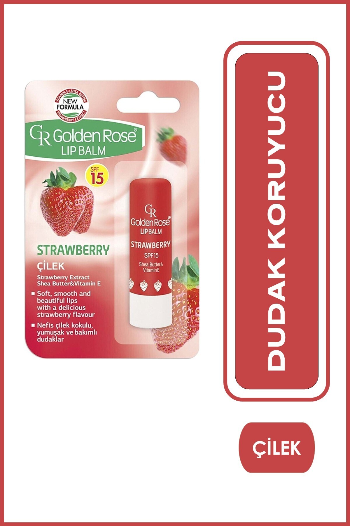 Golden Rose Çilekli Dudak Balsamı Spf 15 No: 04-
