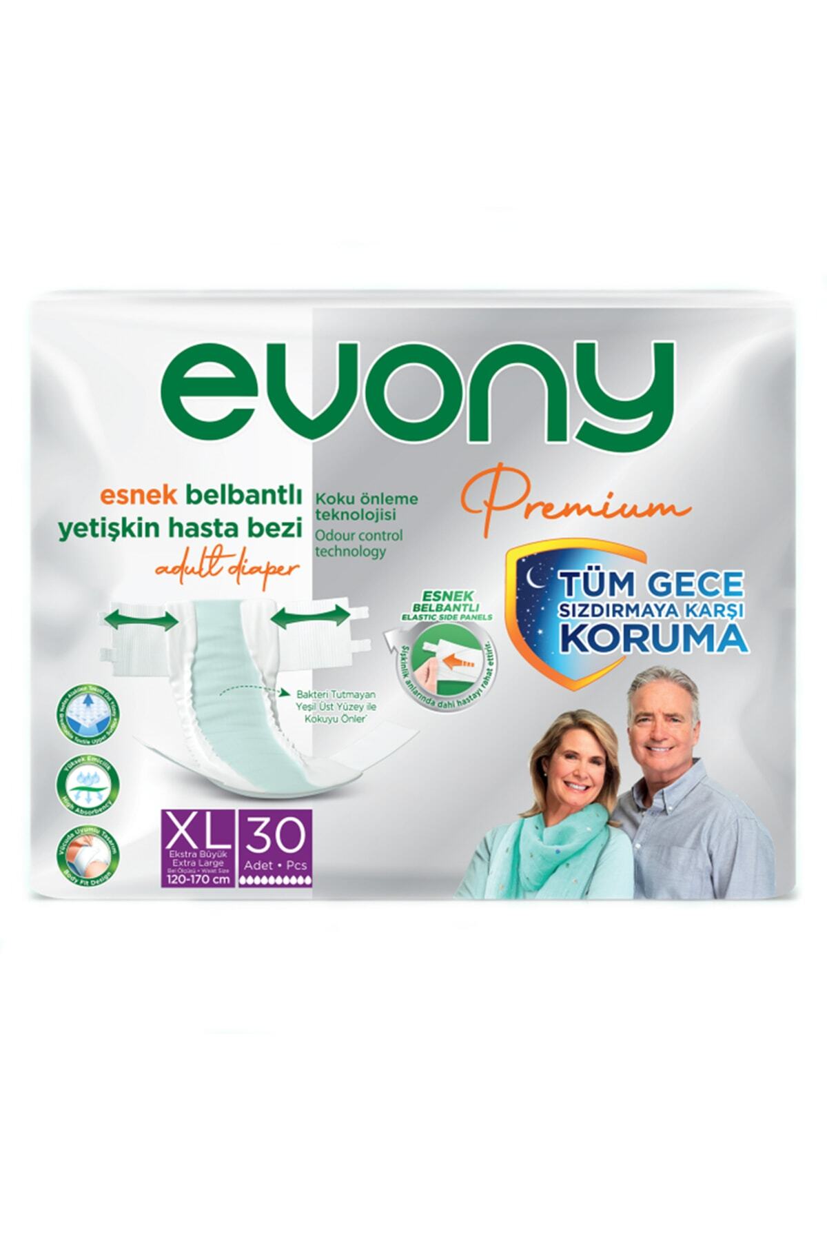 EVONY PREMİUM ESNEK BELBANTLI YETİŞKİN HASTA BEZİ-