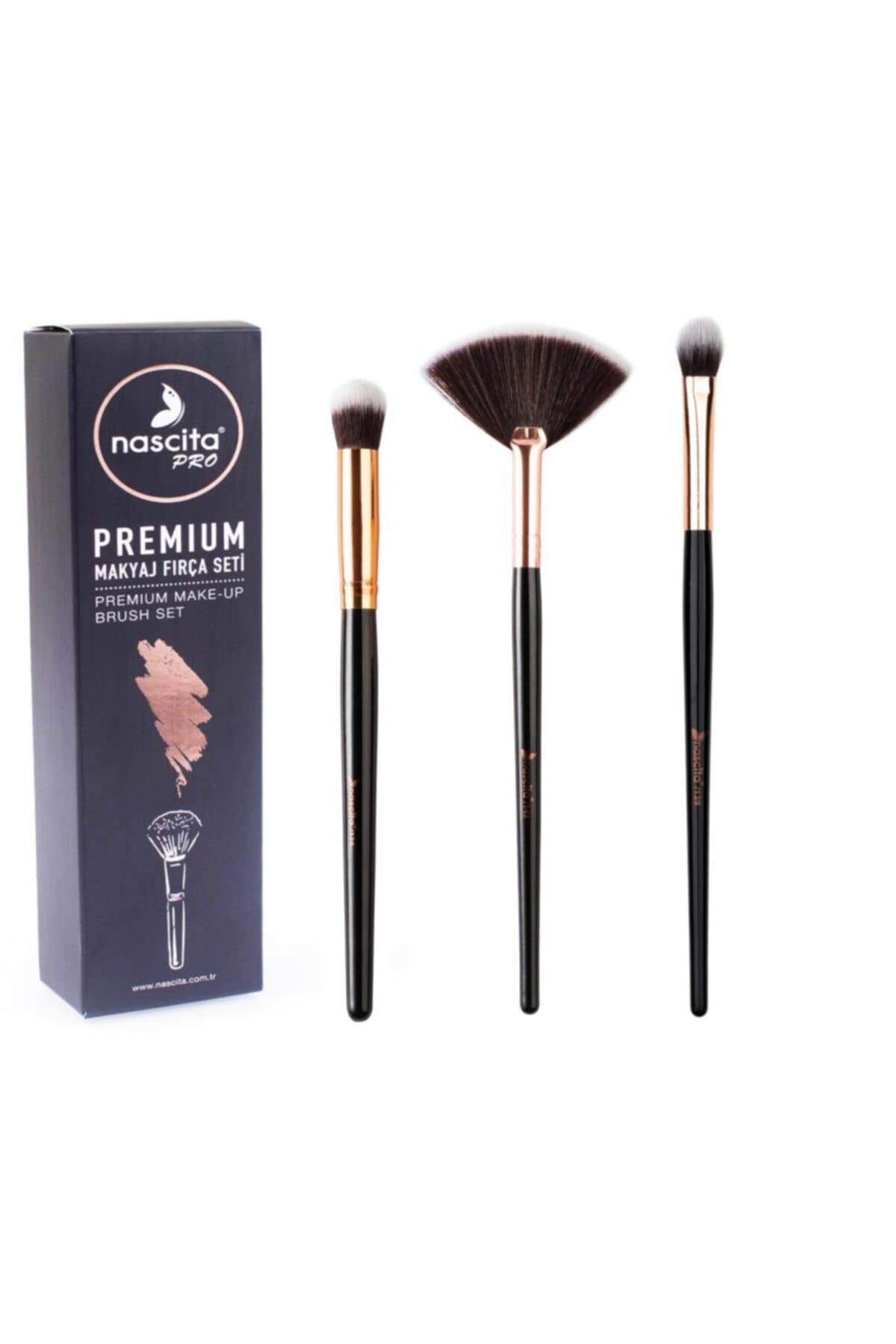 Nascita 3lü En Sevilenler Makyaj Fırça Seti-