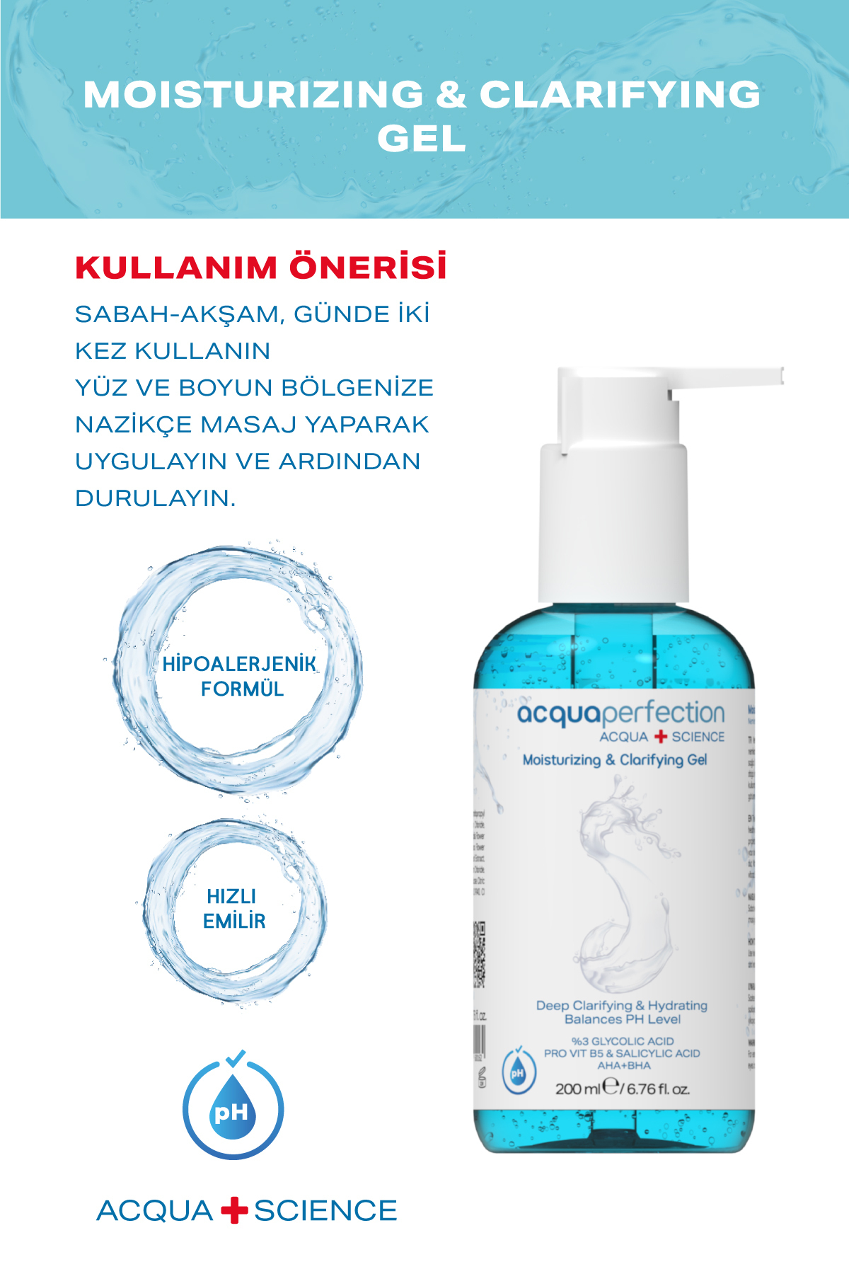 Acqua Perfection Nemlendirici Temizleme Jeli 200ml-