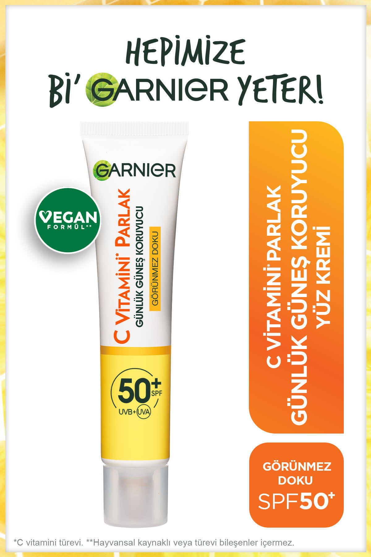 Garnier C Vitamini Parlak Güneş Koruyucu Görünmez-