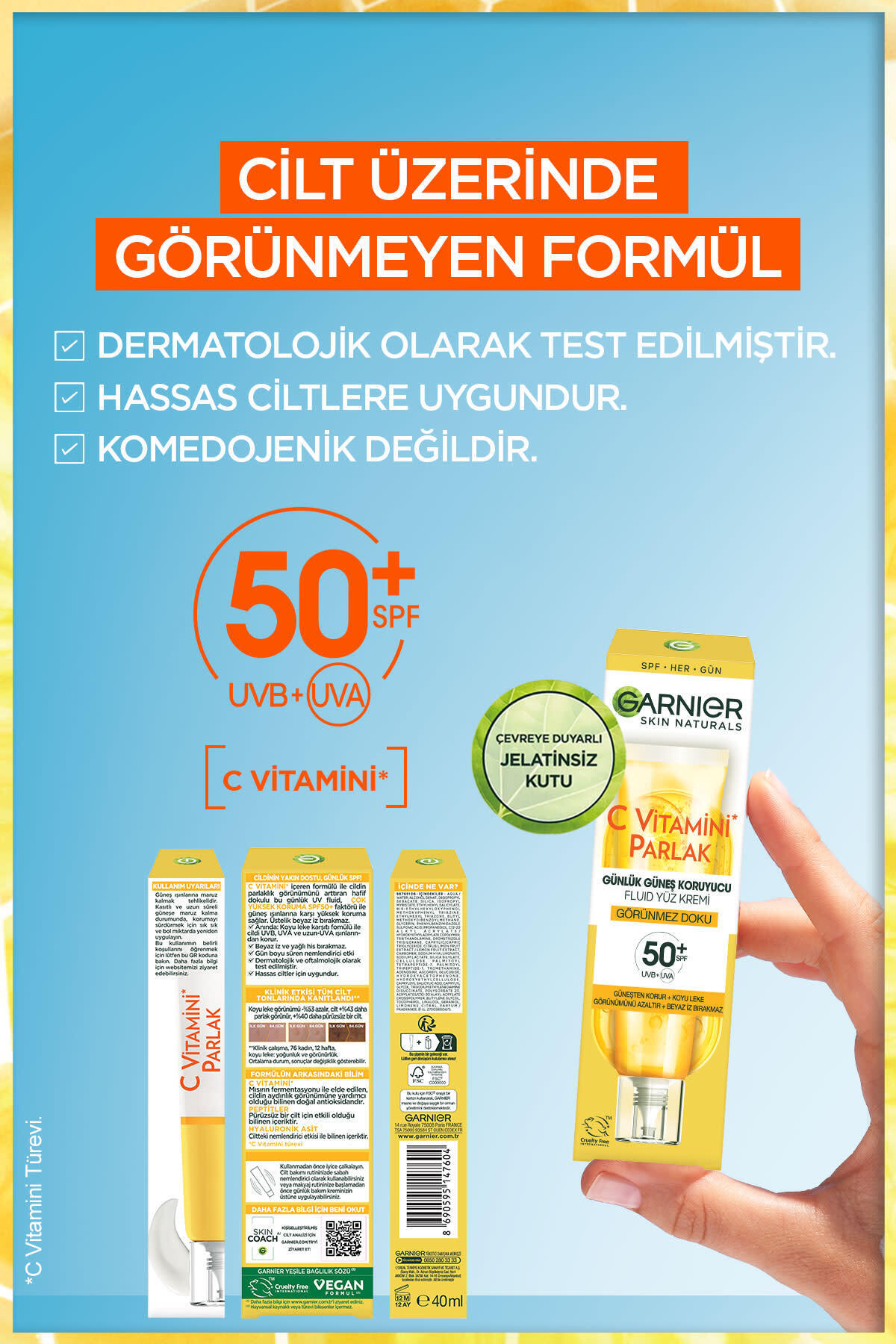 Garnier C Vitamini Parlak Güneş Koruyucu Görünmez-