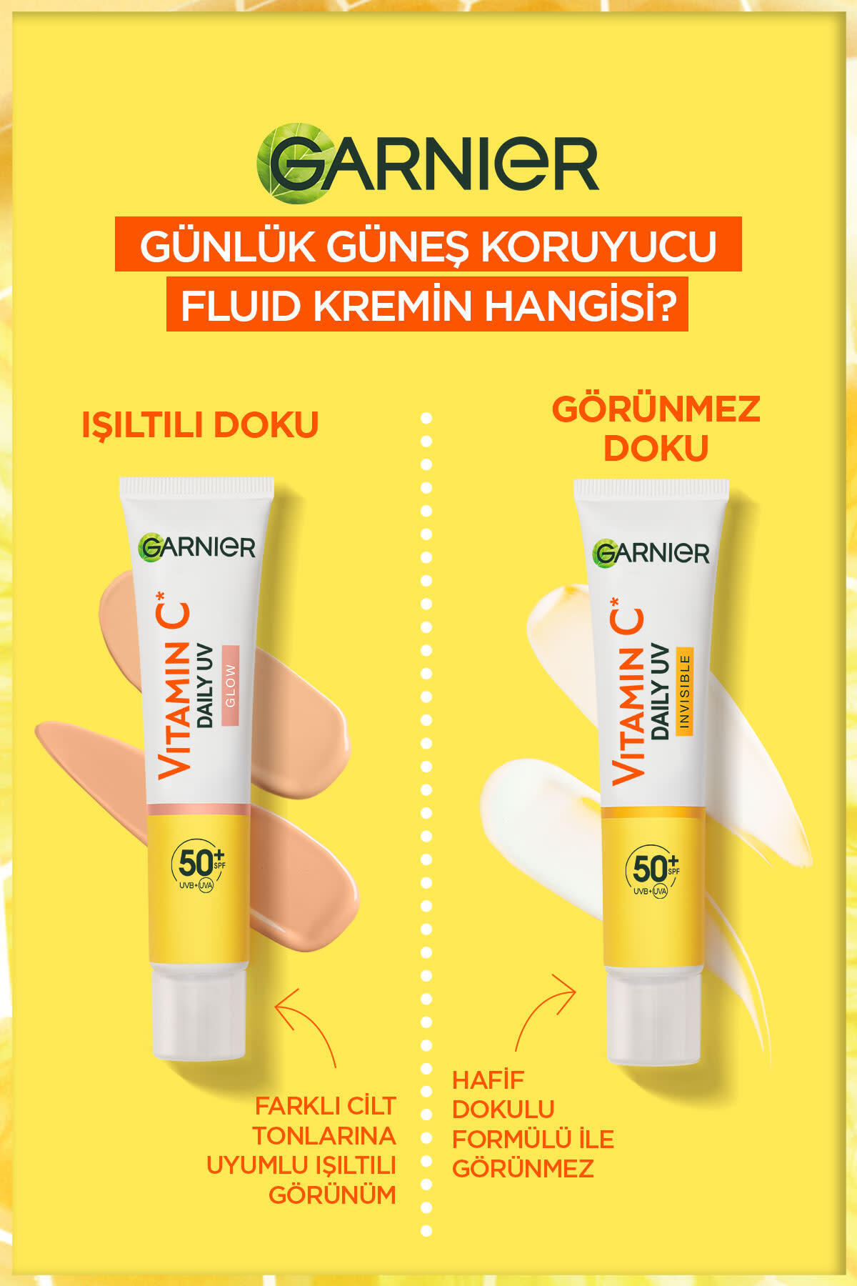 Garnier C Vitamini Parlak Güneş Koruyucu Görünmez-