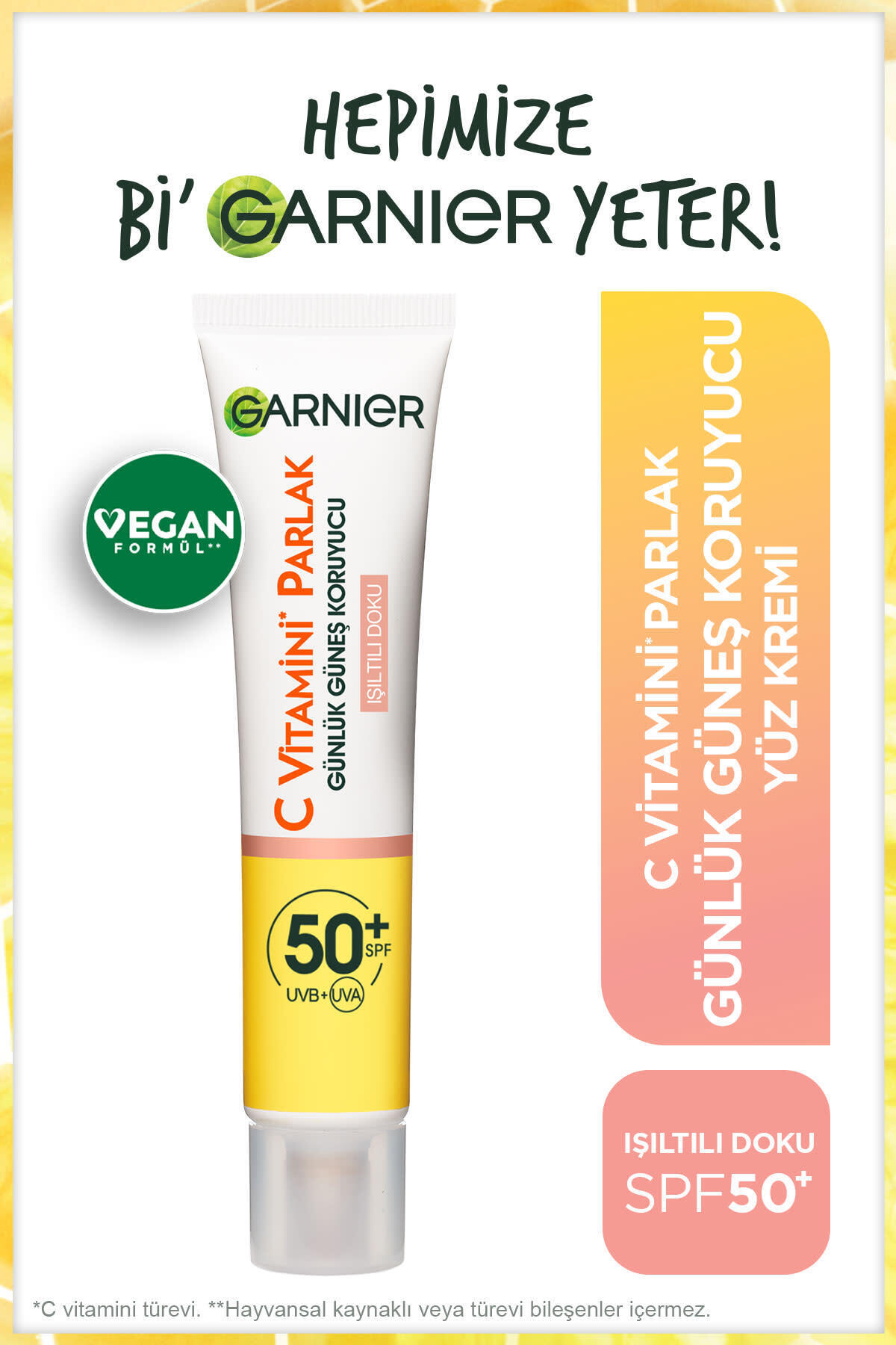 Garnier C Vitamini Parlak Güneş Koruyucu Işıltılı-