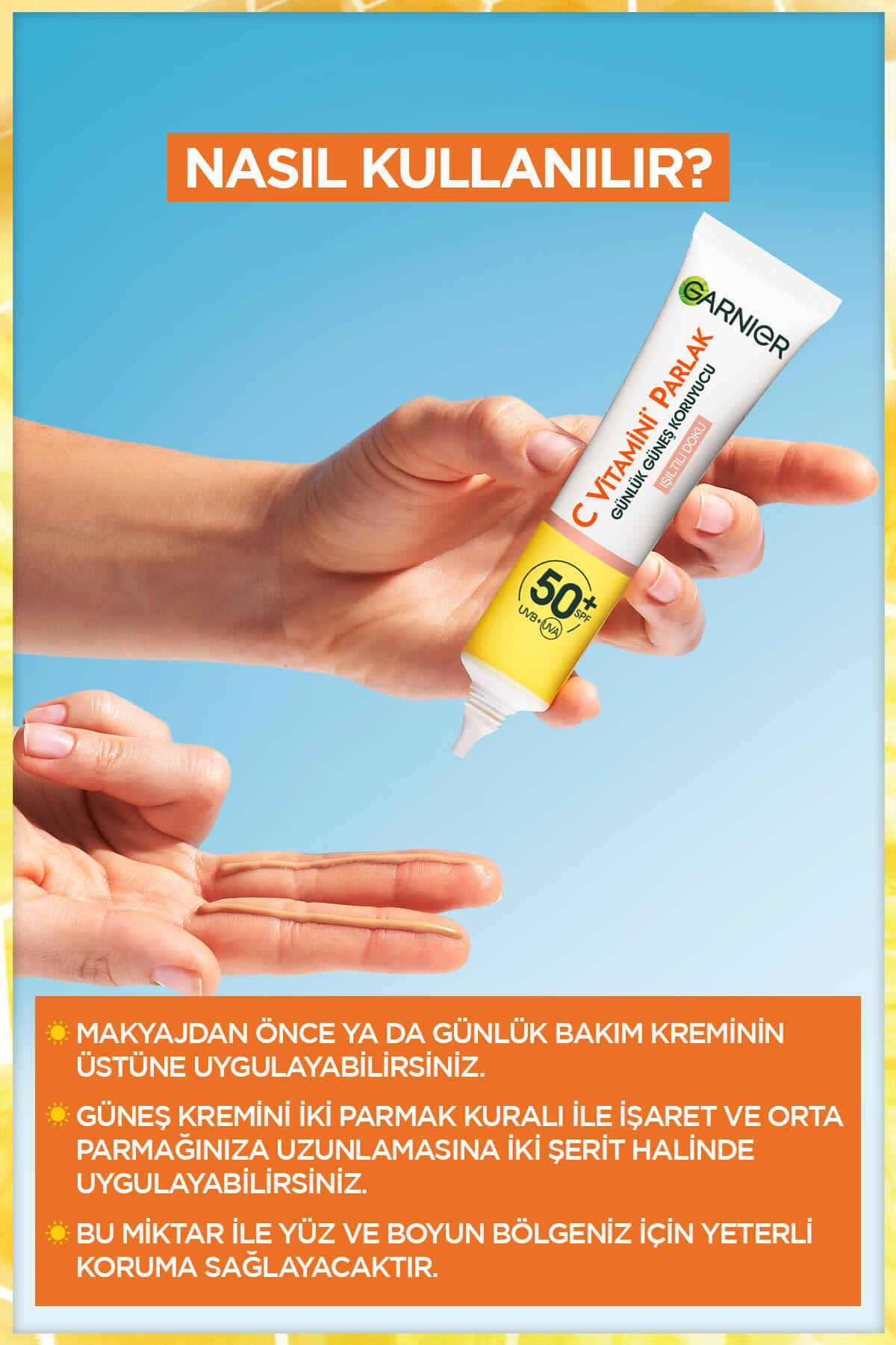 Garnier C Vitamini Parlak Güneş Koruyucu Işıltılı-