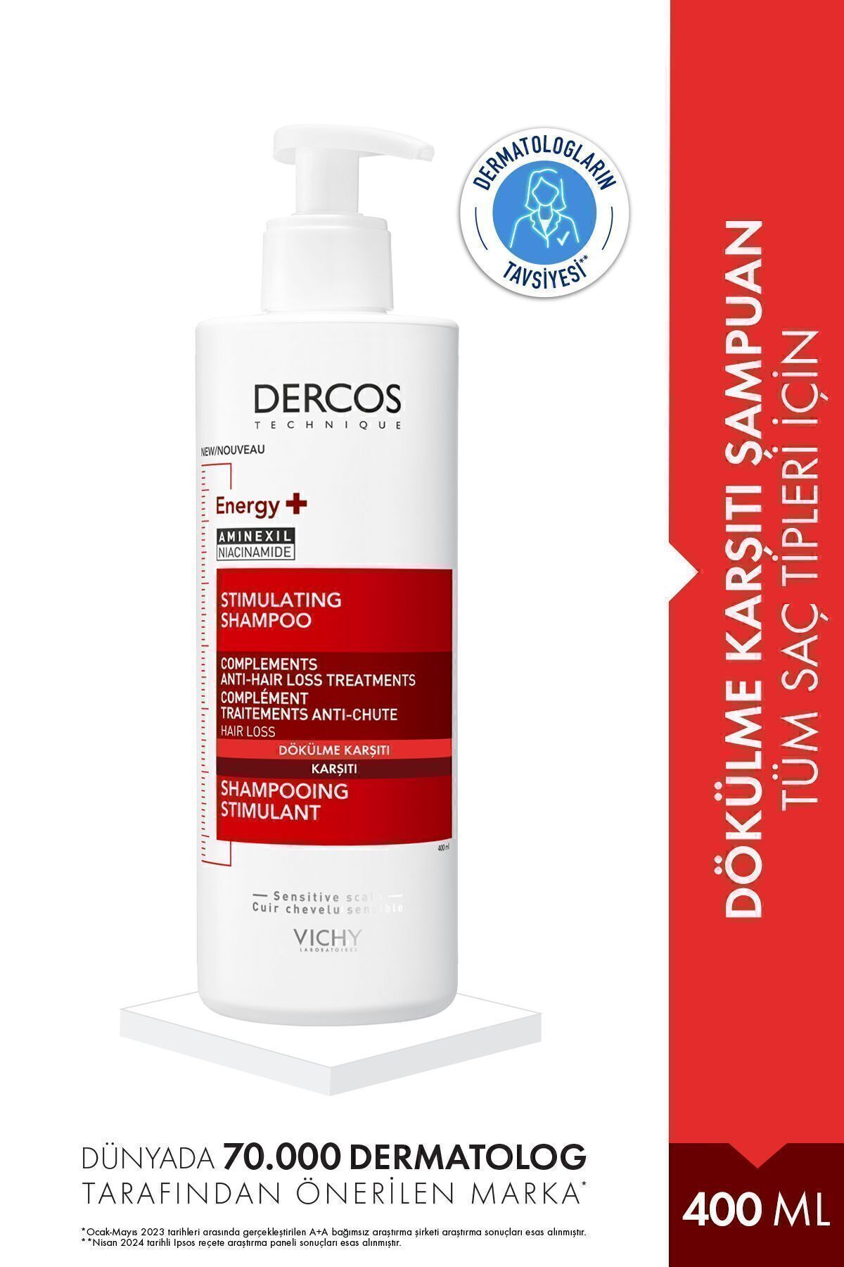 Vichy Dercos Saç Dökülmesine Karşı Şampuan 400 ml-