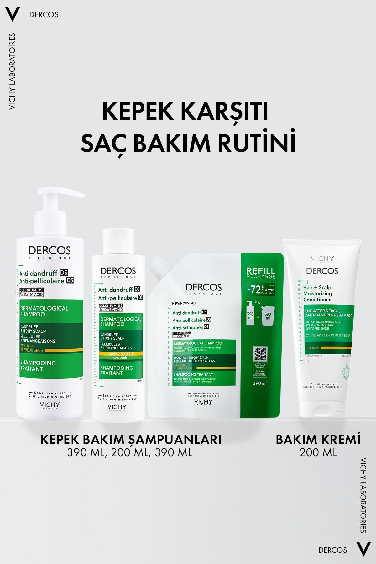 Vichy Dercos Anti-Dandruff Kepek Karşıtı Şampuan 3-