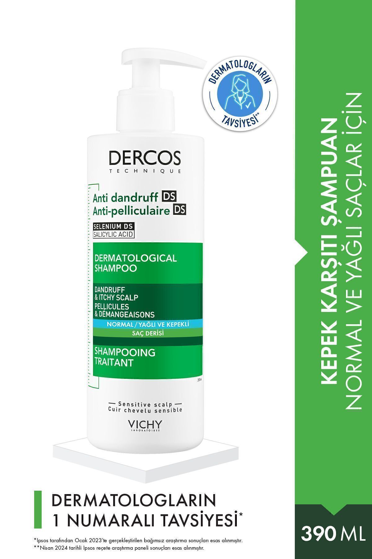 Vichy Dercos Anti-Dandruff Normal ve Yağlı Saçlar-