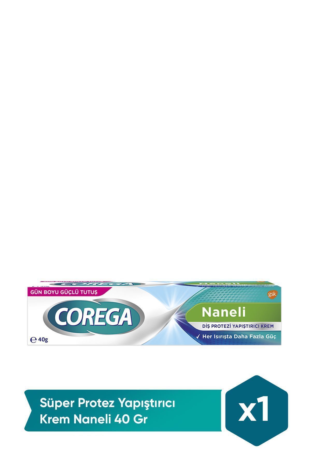 Corega Süper Protez Yapıştırıcı Krem Naneli 40gr-