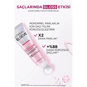 Elseve Glycolic Gloss Pürüssüzleştirici Saç Kremi-
