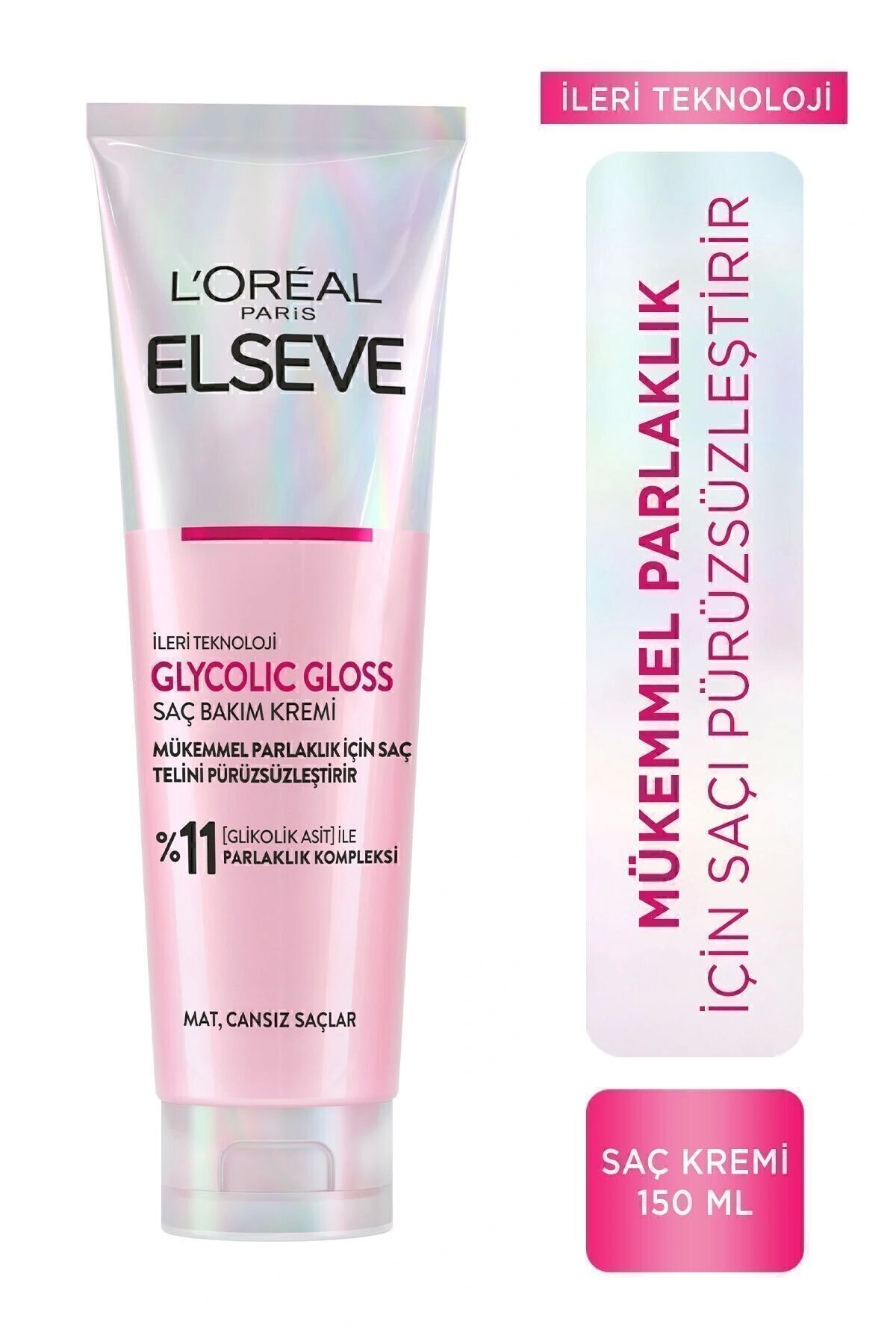 Elseve Glycolic Gloss Pürüssüzleştirici Saç Kremi-