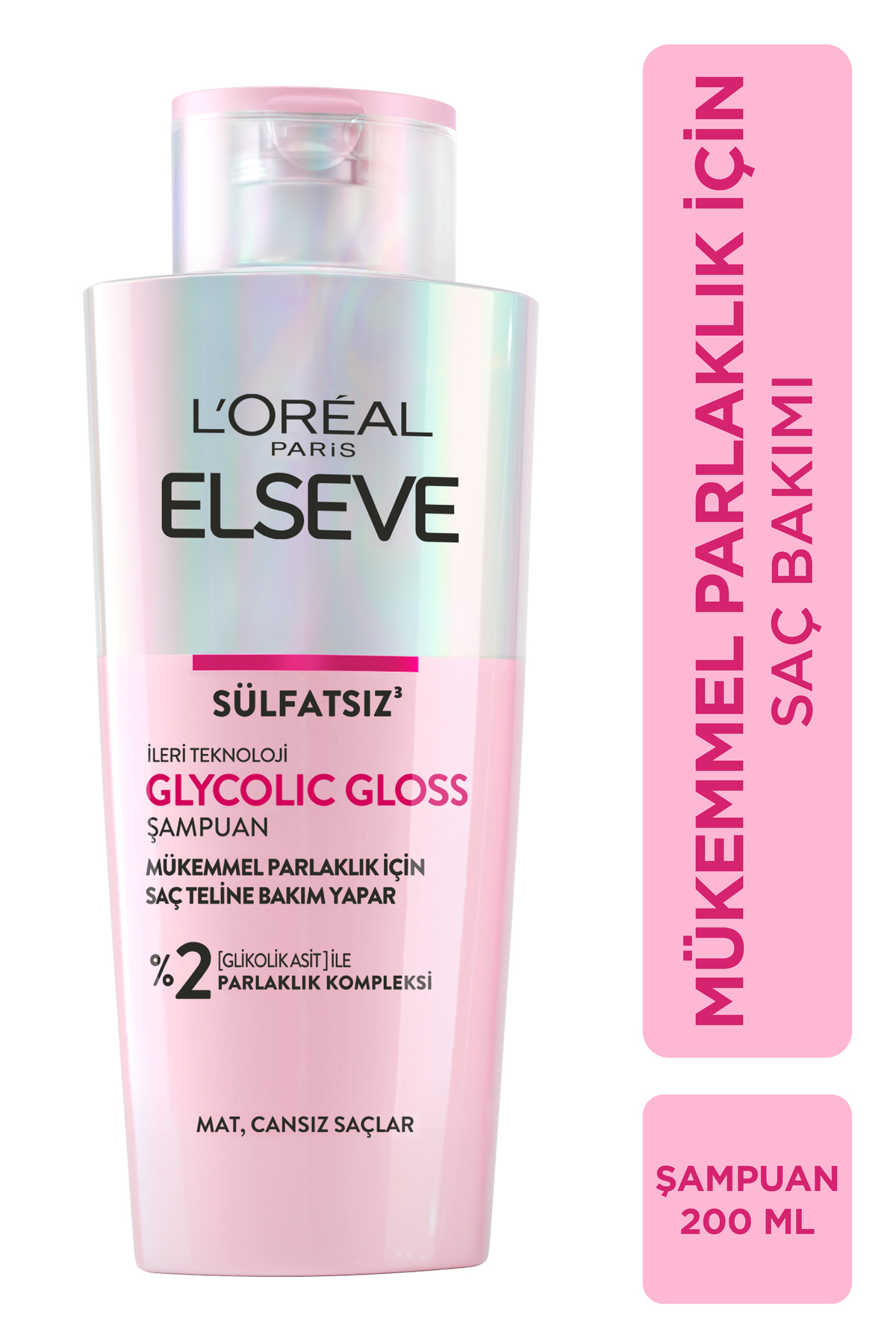 Elseve Glycolic Gloss Mükemmel ParlakŞampuan 200ml-