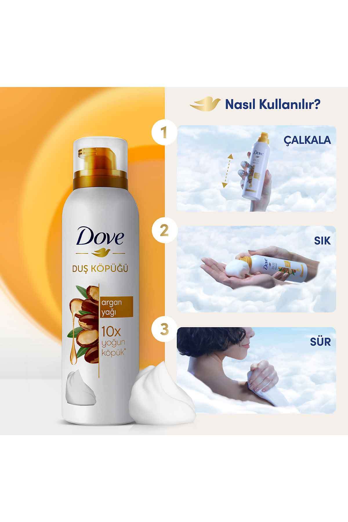 Dove Köpük Duş Jeli Argan Yağı 10 Kat Daha Yoğun K-