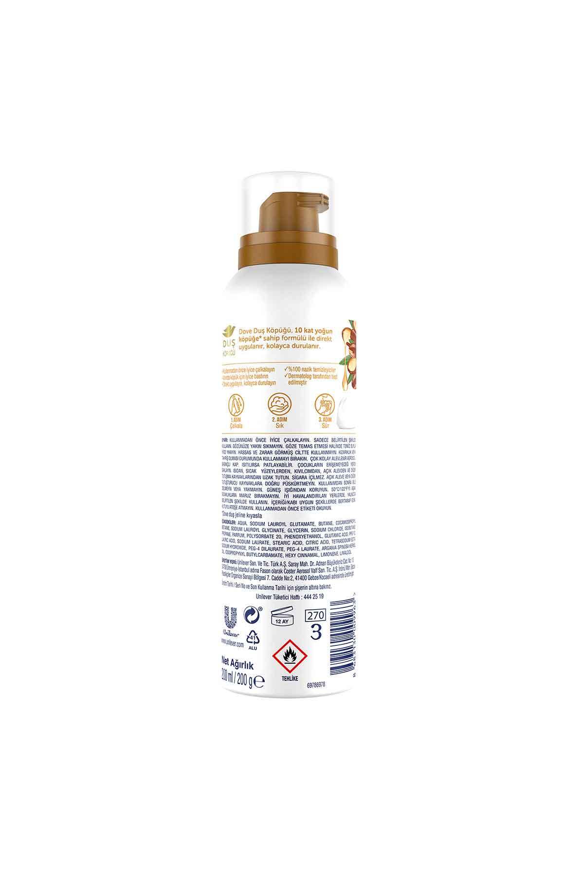 Dove Köpük Duş Jeli Argan Yağı 10 Kat Daha Yoğun K-