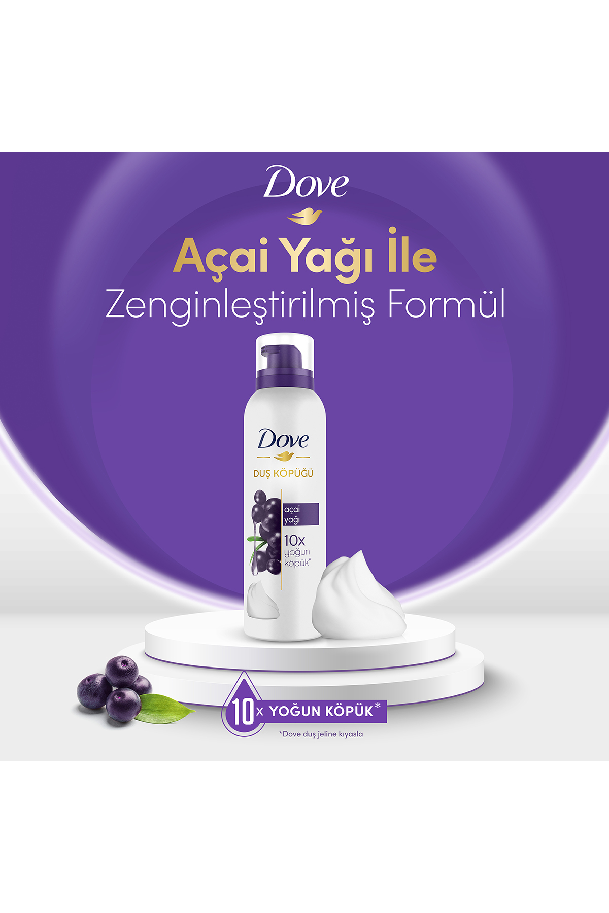 Dove Duş Köpüğü Açai Yağı Yoğun Köpük 200 ml X1-