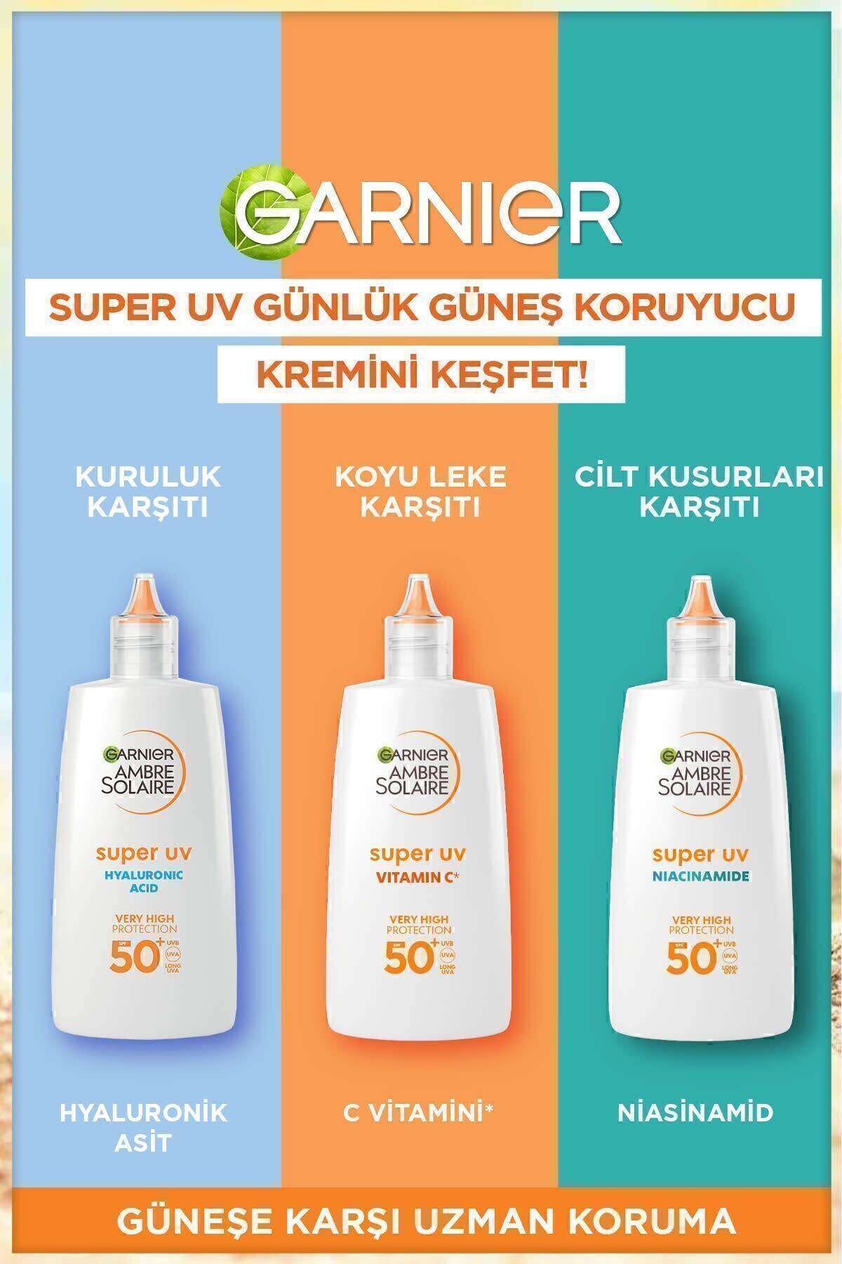 Garnier Ambre Solaire Super UV C Vitamini Koyu Lek-