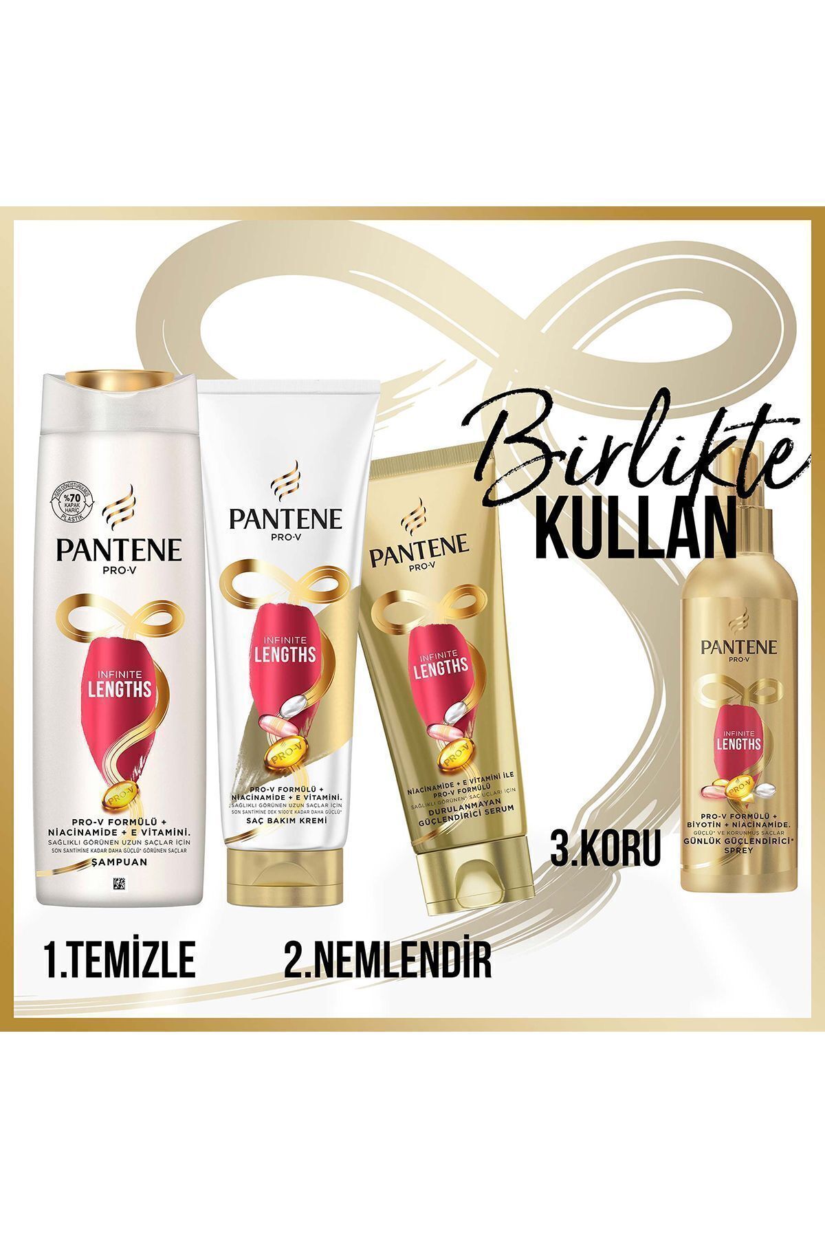 Pantene Infinite Lengths Günlük Güçlendirici Saç S-