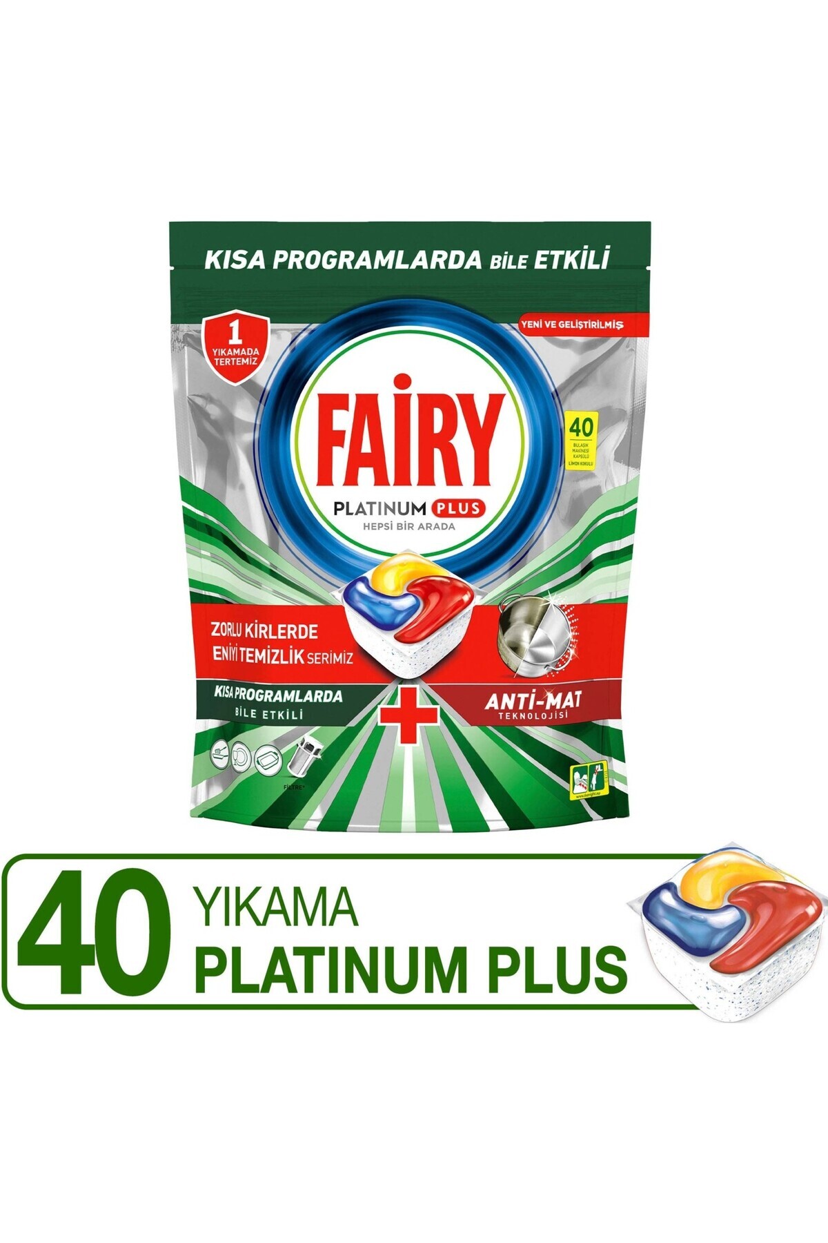 FAİRY PLATİNUM PLUS 40 YIKAMA BULAŞIK MAKİNESİ DET-