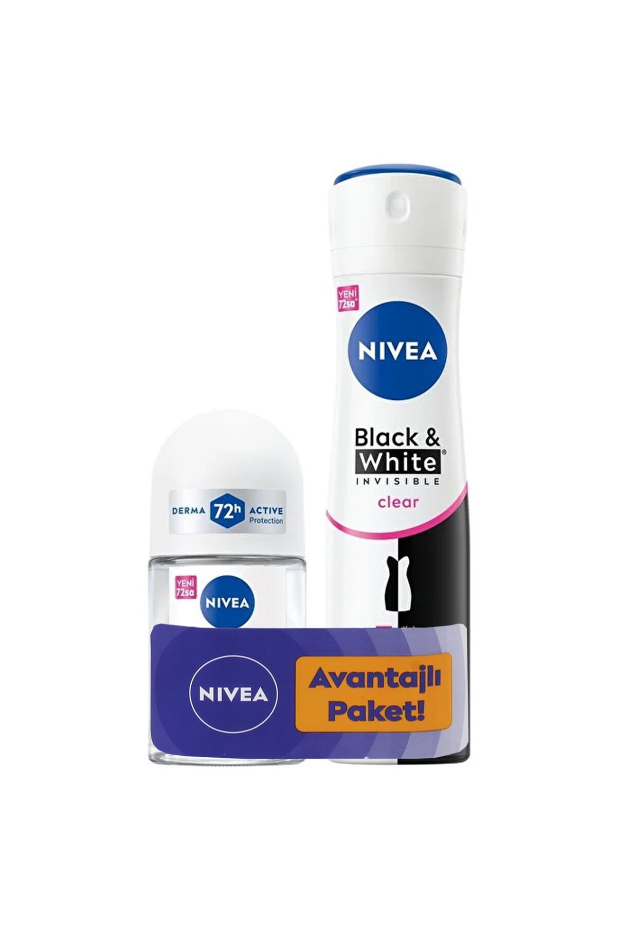 NIVEA Kadın Deodorant Invısıble B & W 150 Ml + Rol-