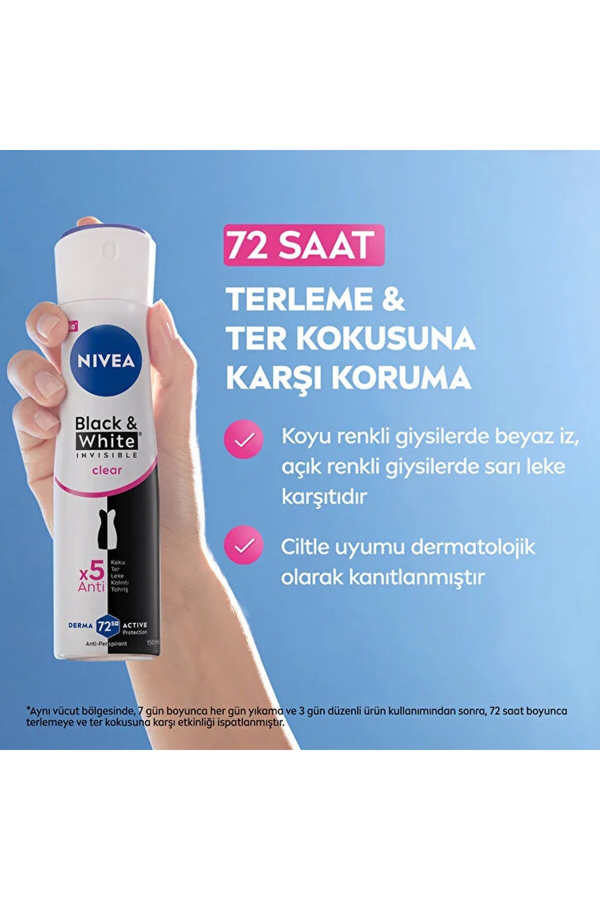 NIVEA Kadın Deodorant Invısıble B & W 150 Ml + Rol-