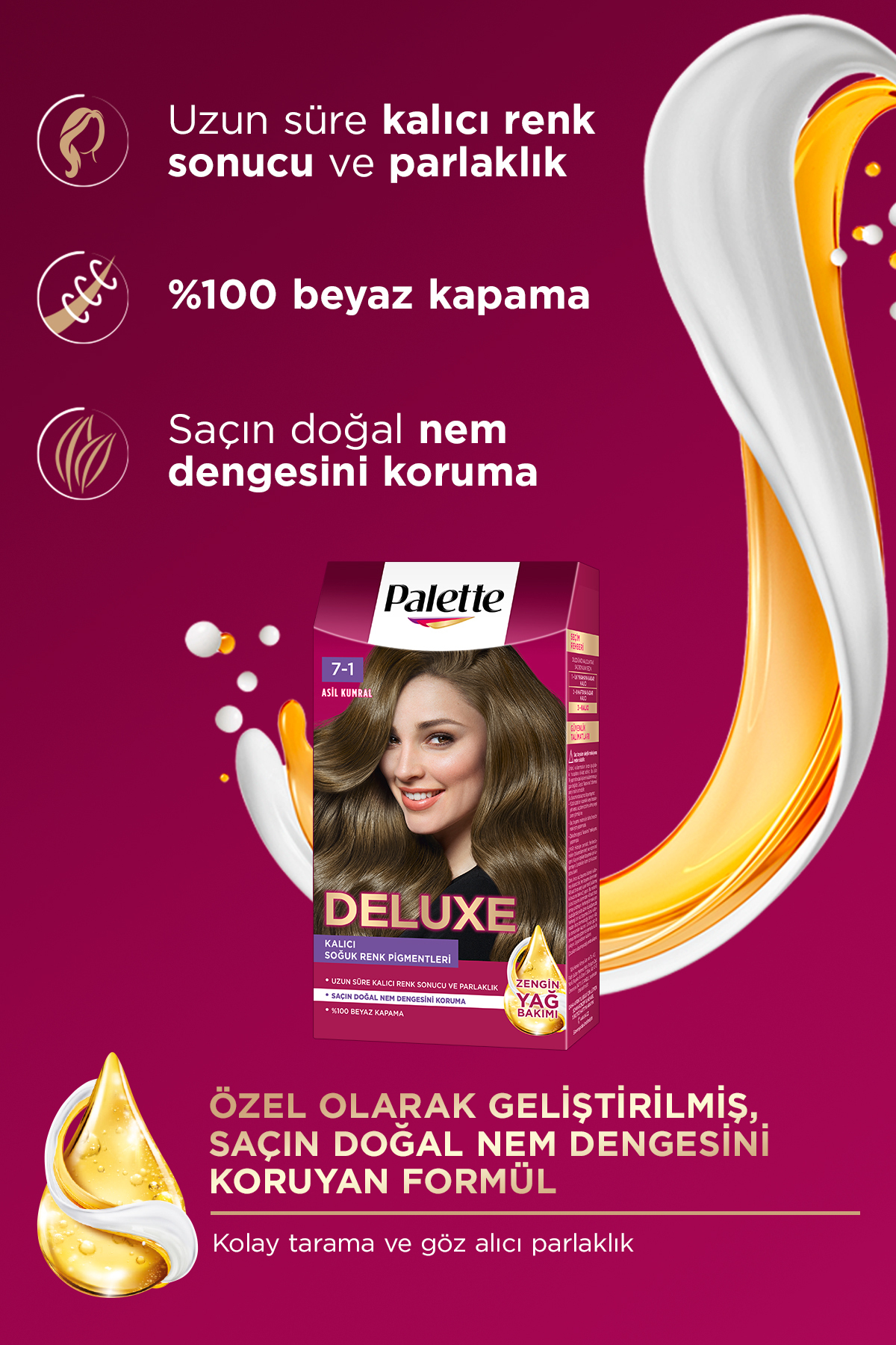 PALETTE DELUXE YOĞUN RENKLER 7-1 ASİL KUMRAL-