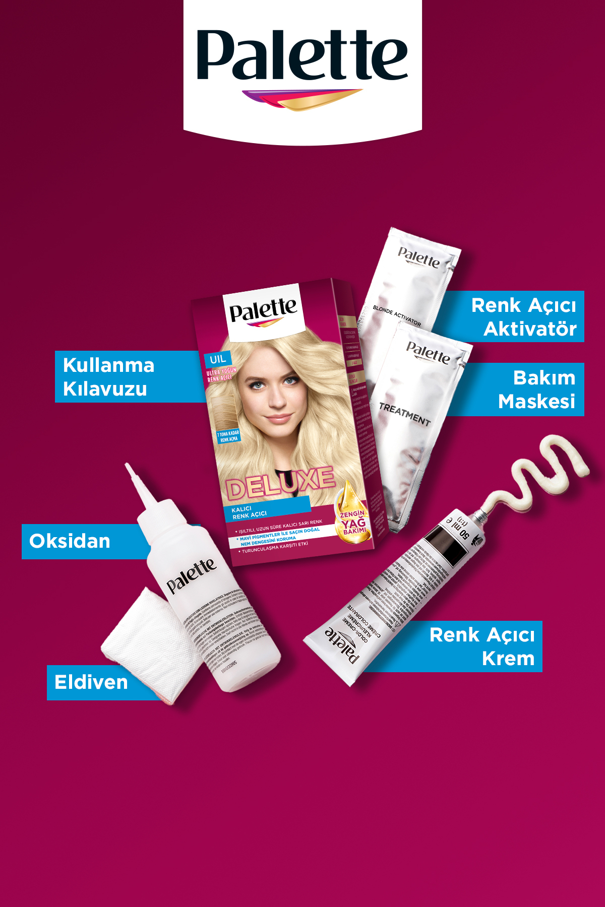 PALETTE UIL ULTRA YOĞUN RENK AÇICI SAÇ BOYASI-