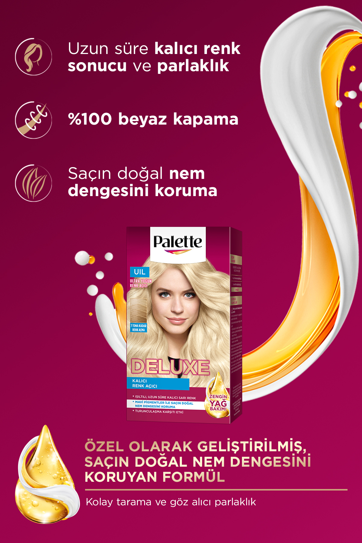 PALETTE UIL ULTRA YOĞUN RENK AÇICI SAÇ BOYASI-