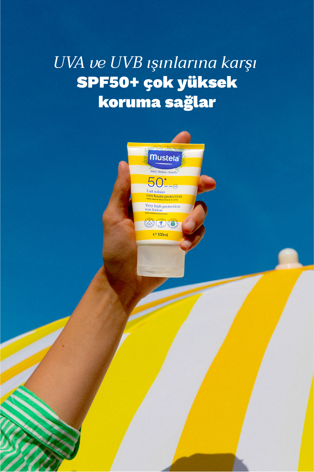 Mustela Çok Yüksek Koruma Faktörlü Güneş Losyonu T-