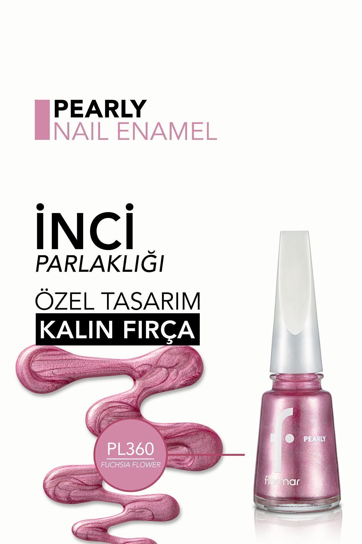 Flormar Sedefli Parlak Oje (MOR) - Pearly Nail- PL360-