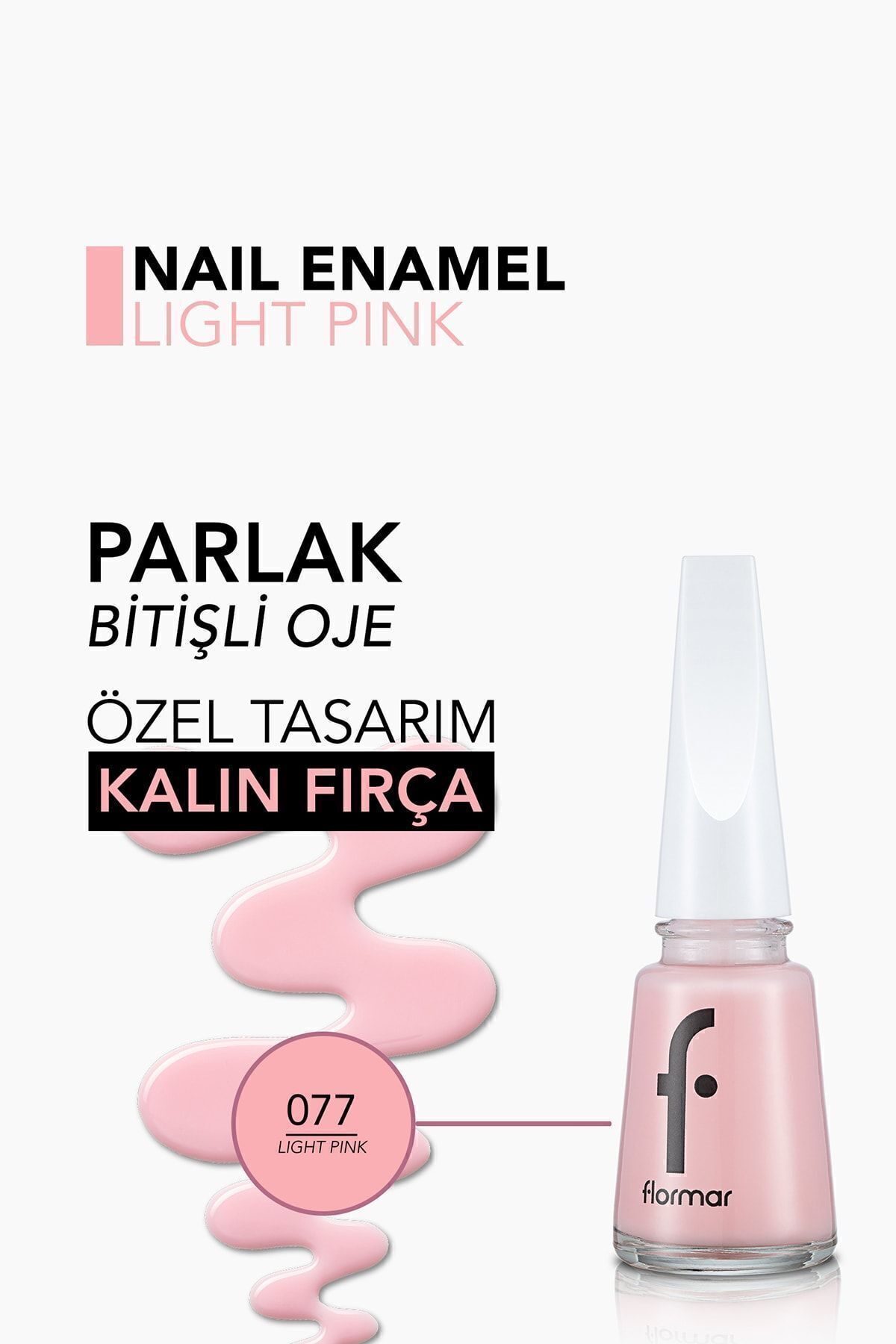 Flormar Sedefli Parlak Oje (PEMBE) - 077-